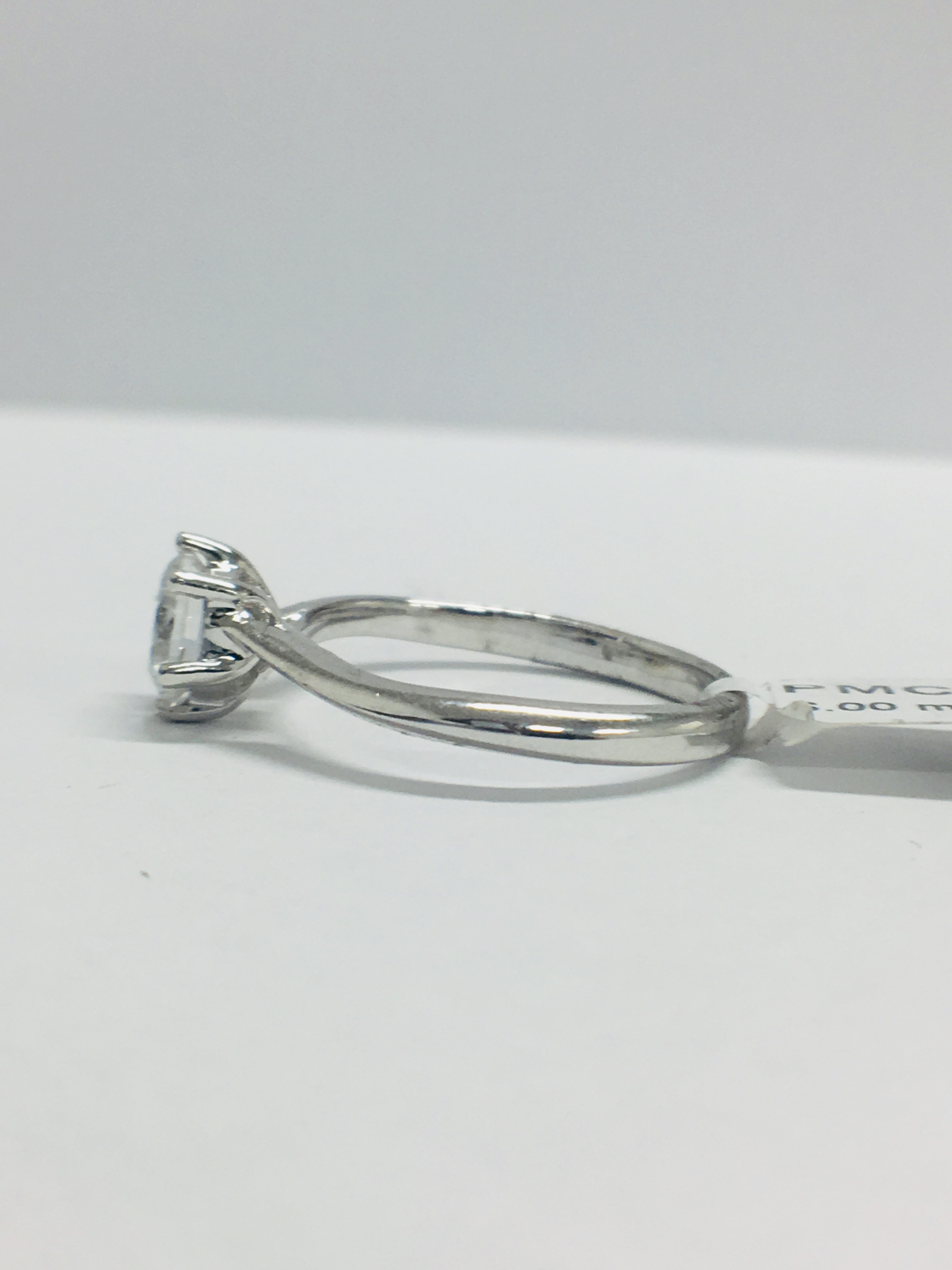 Platinum Solitaire 4 Claw Diamond Ring, - Image 3 of 8