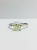 Platinum 1Ct Cushion Diamond Solitaire Ring,