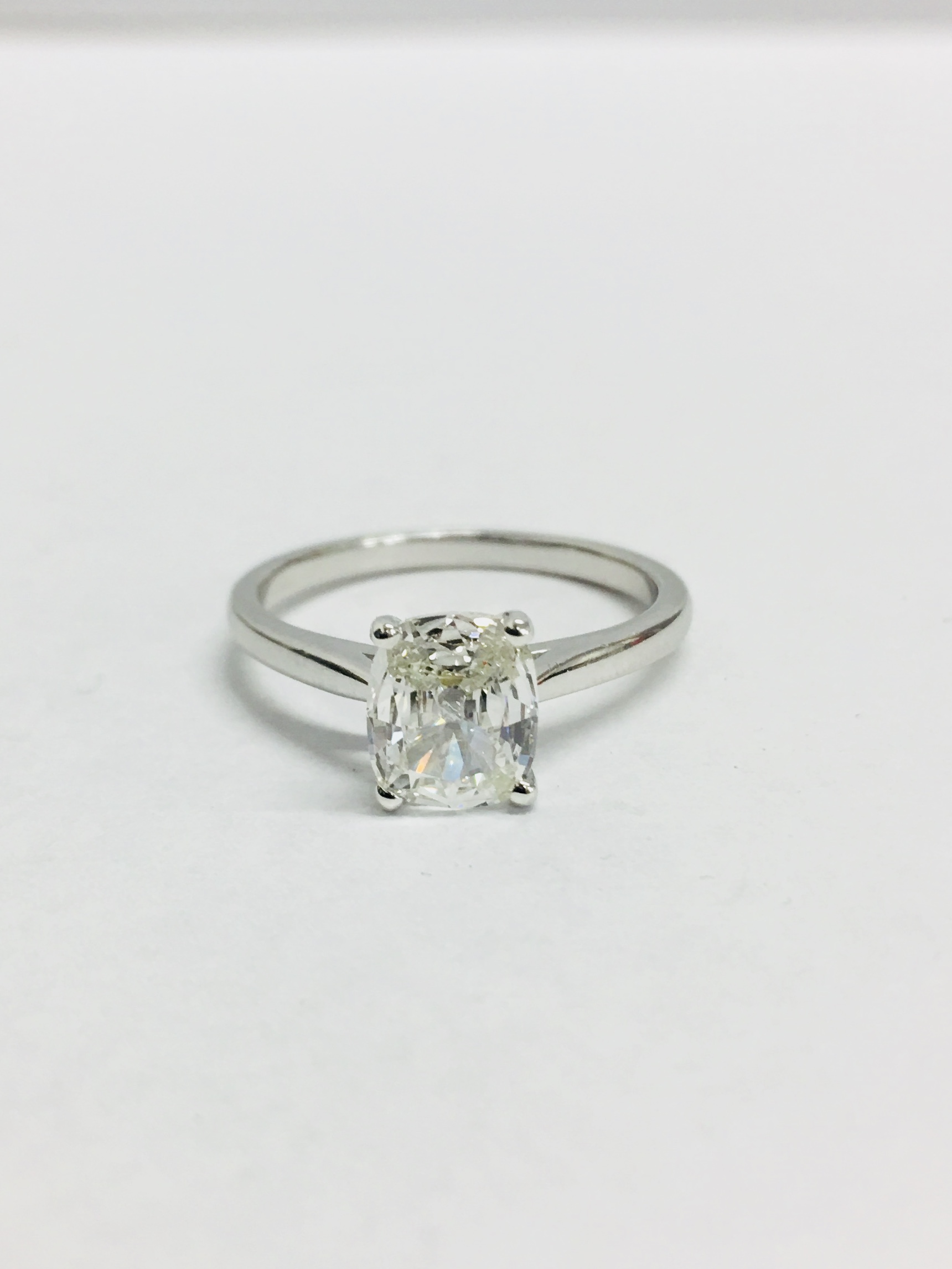 1ct Raidiant Cut diamond set in Platinum 950,