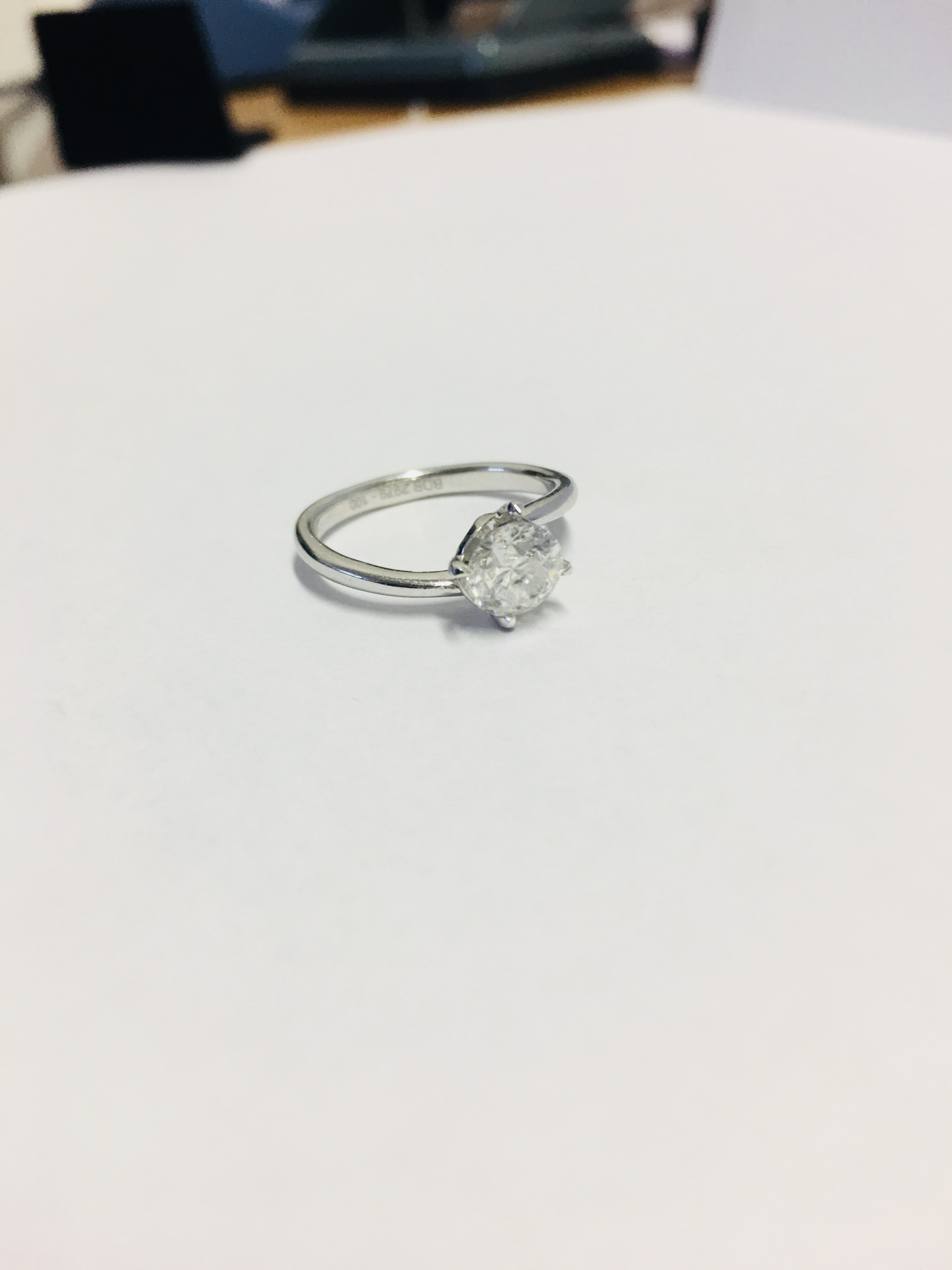 1Ct Brilliant Cut Diamond Solitaire Ring, - Image 6 of 6