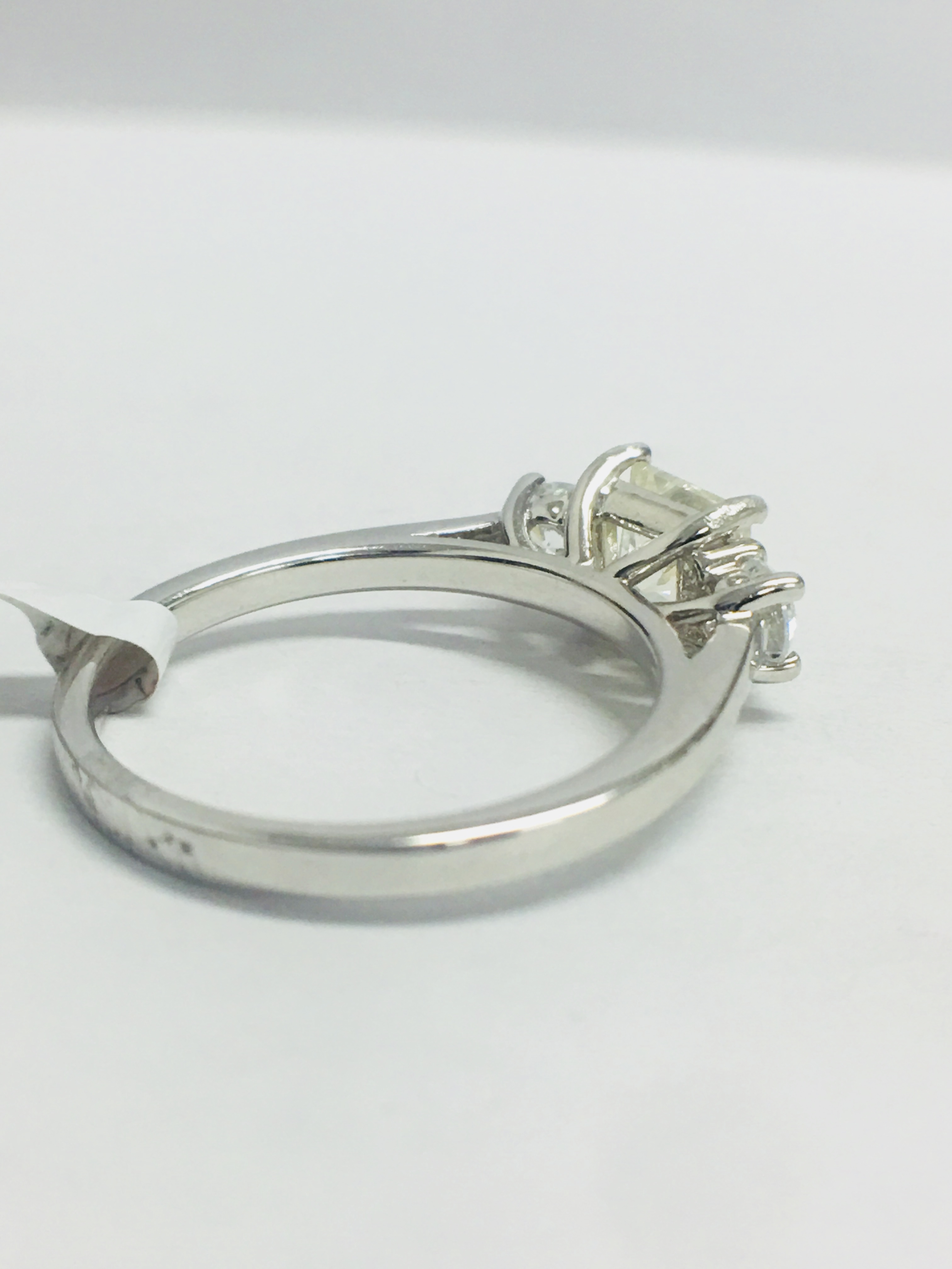 Platinum Diamond Trilogy Ring 1.50Ct Diamond Total, - Image 7 of 7