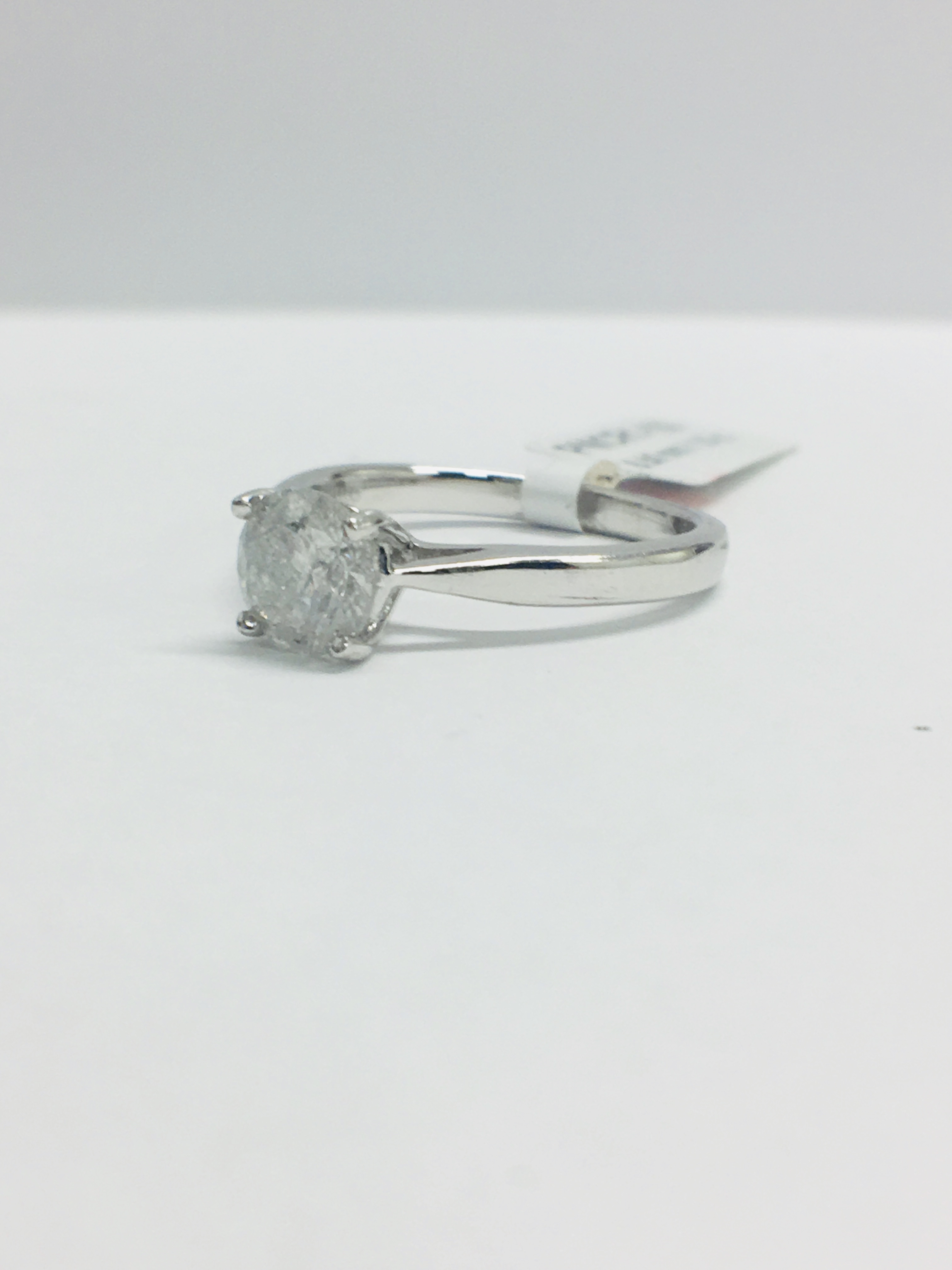 Platinum Solitaire 4 Claw Diamond Ring, - Image 2 of 6