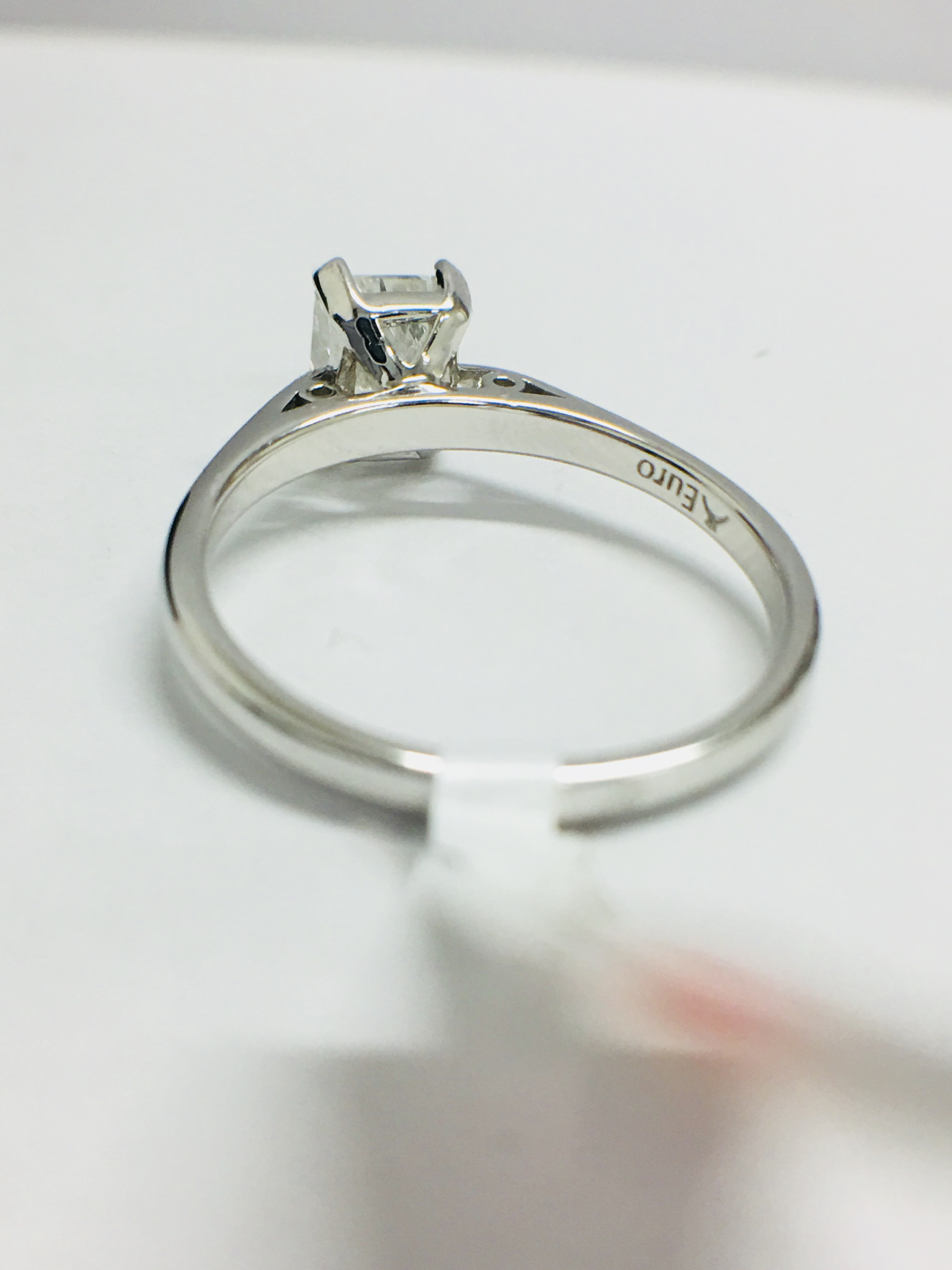 Platinum Diamond Solitaire Ring, - Image 3 of 3