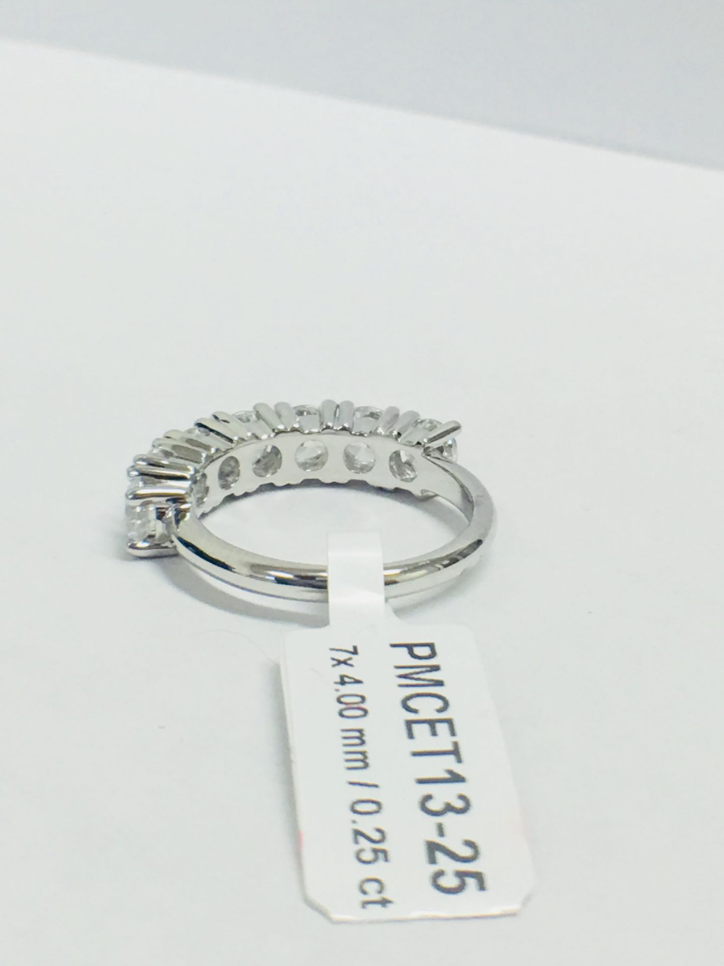 Platinum Diamond 7 Stone Ring, - Image 6 of 8