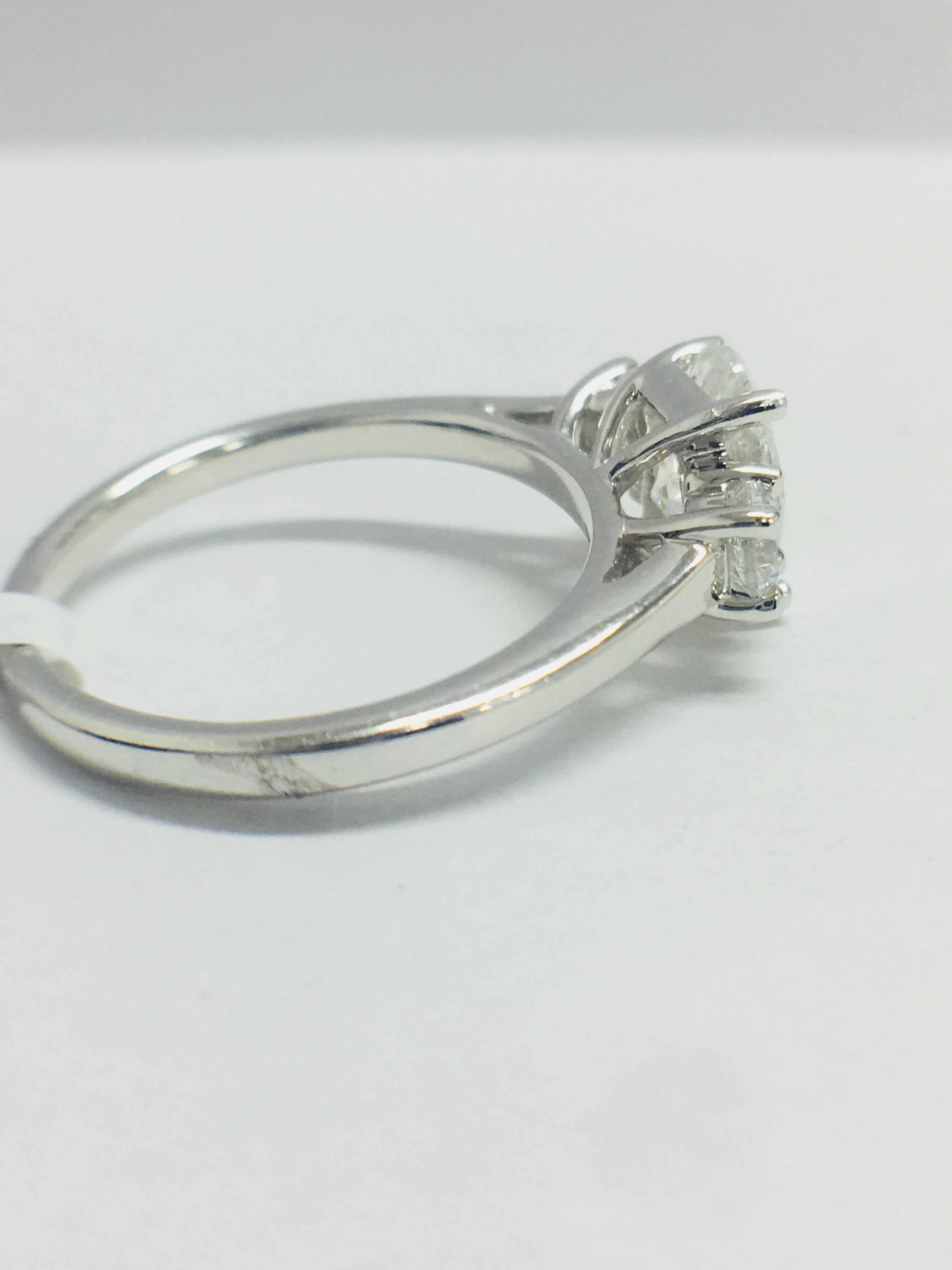 Platinum Diamond Trilogy Ring 1.50Ct Diamond Total, - Image 8 of 16