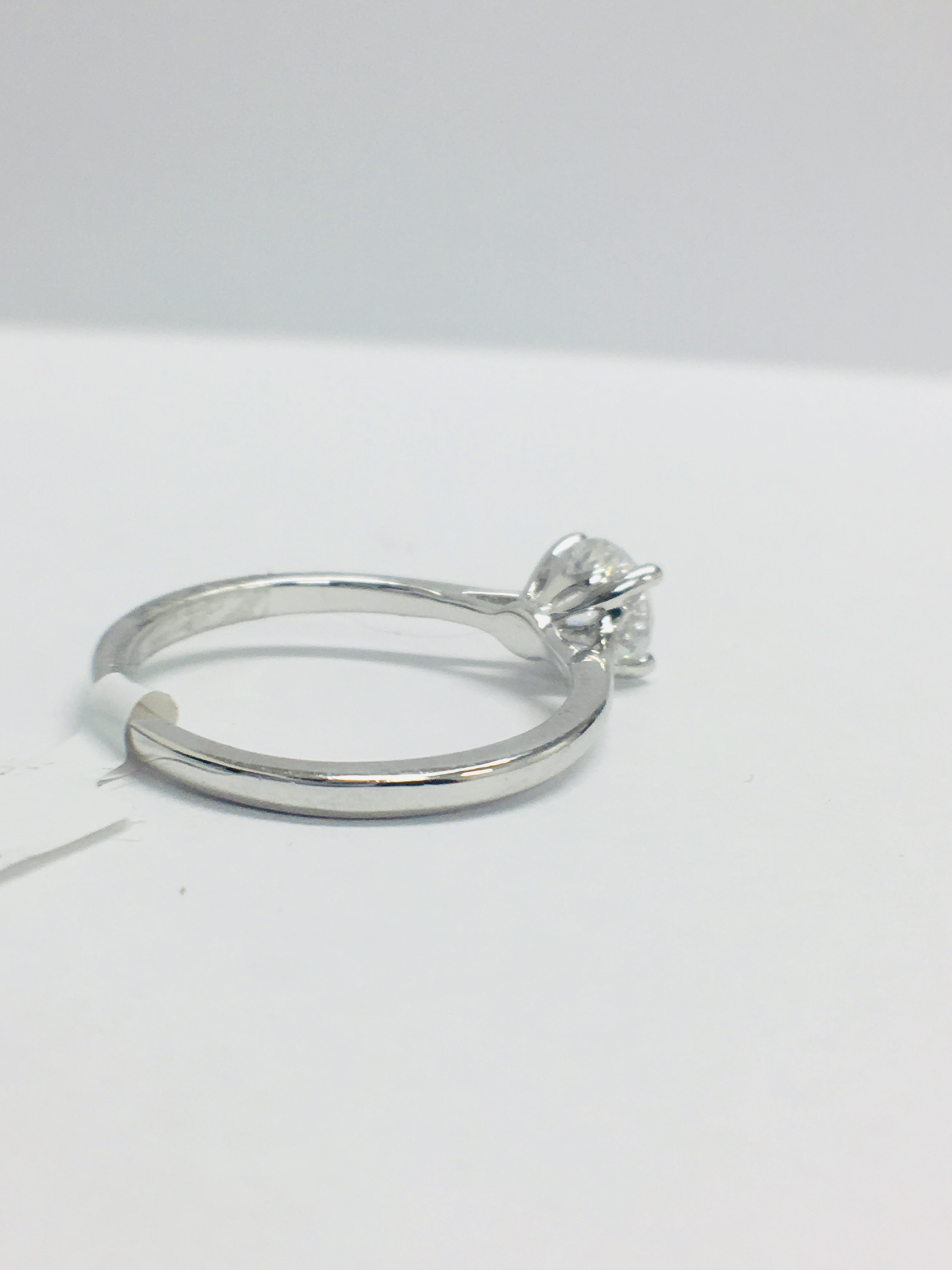 Platinum Solitaire 8 Claw Diamond Ring, - Image 4 of 6