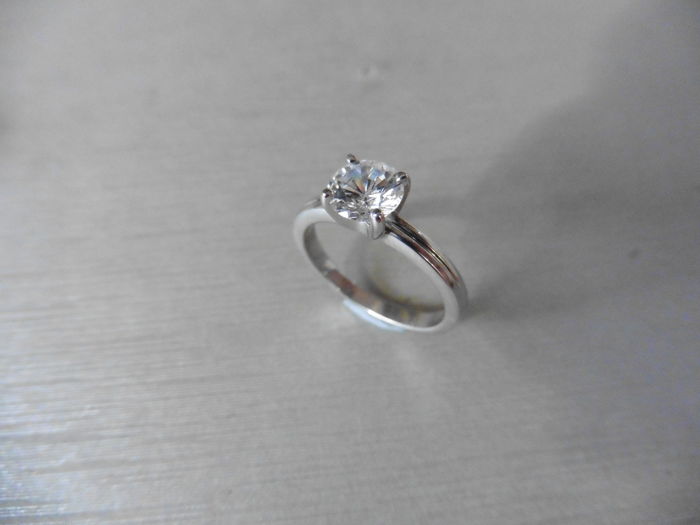 0.70Ct Diamond Solitaire Ring Set In Platinum. - Image 3 of 3