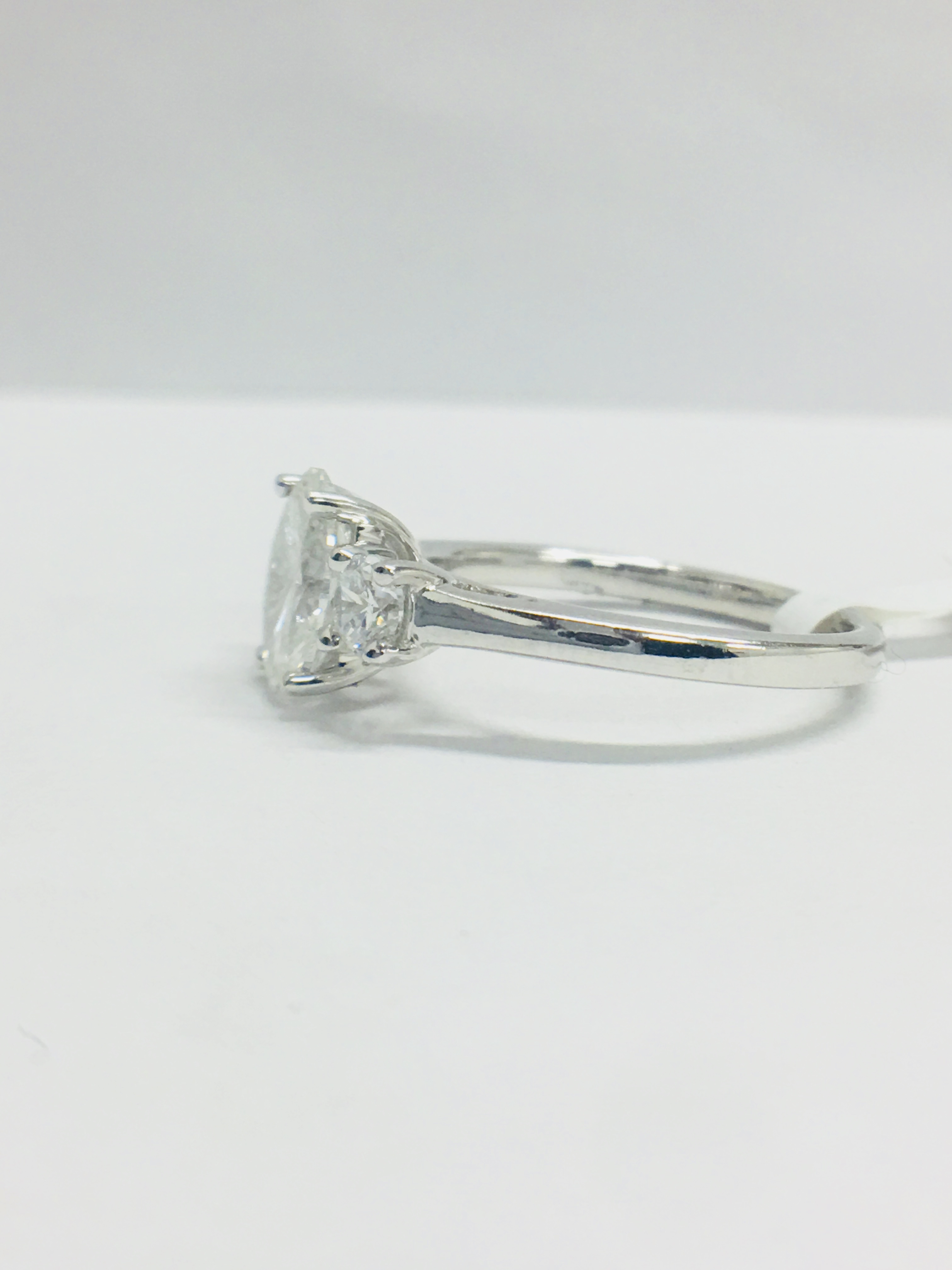 Platinum Diamond Trilogy Ring 1.50Ct Diamond Total, - Image 3 of 16