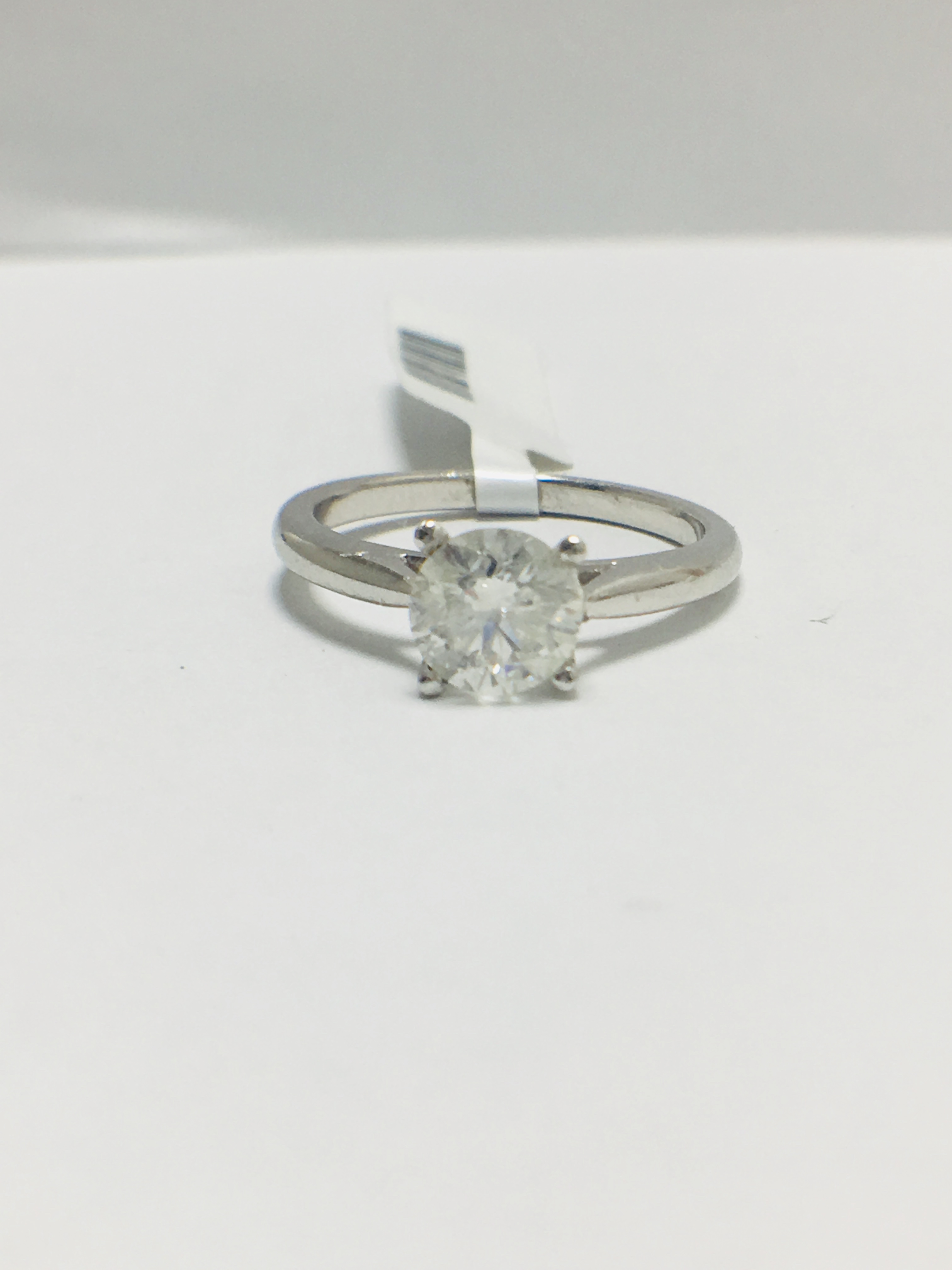 Platinum diamond solitaire ring