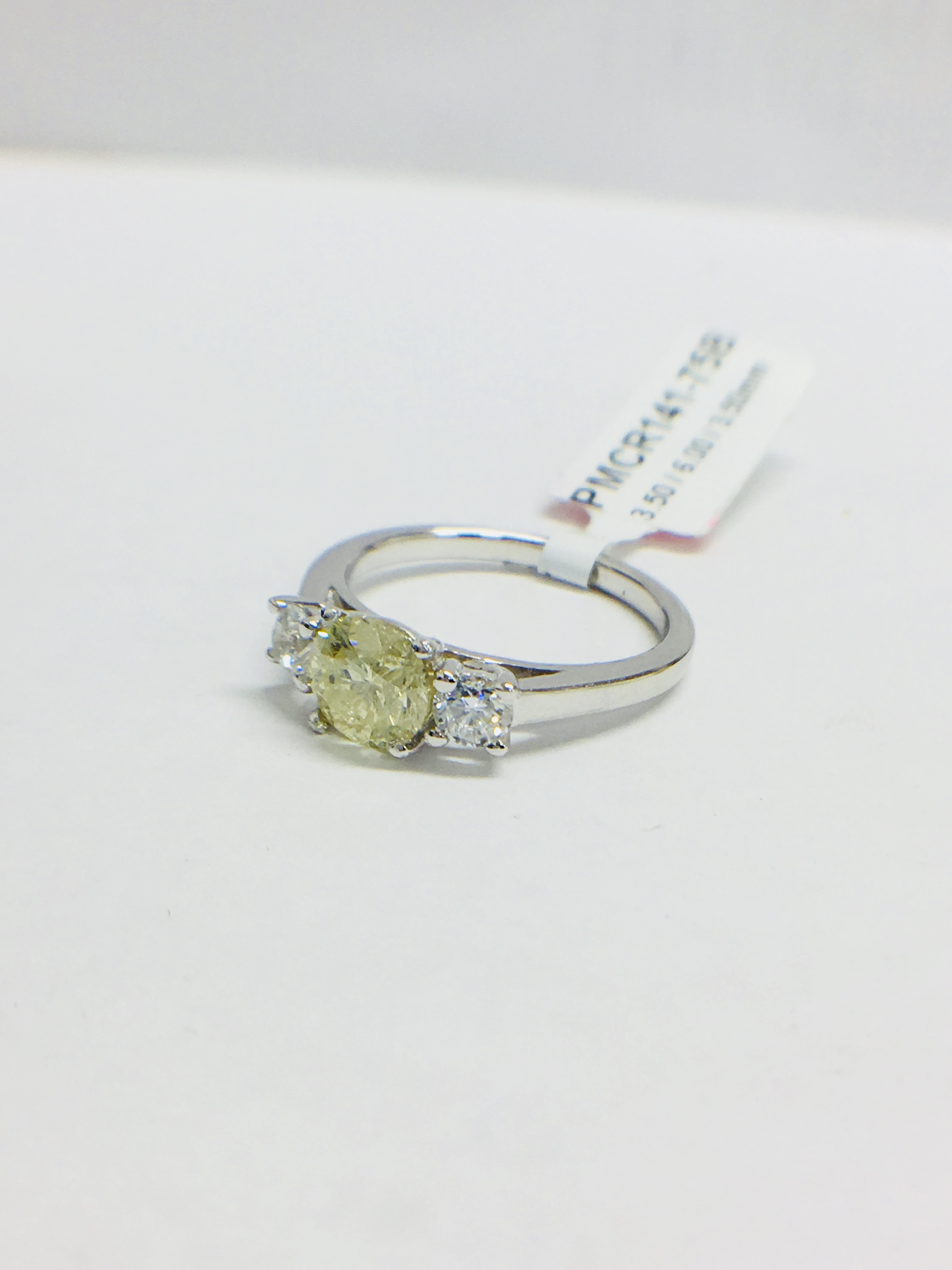 Platinum Diamond Three Stone Ring, - Image 4 of 10