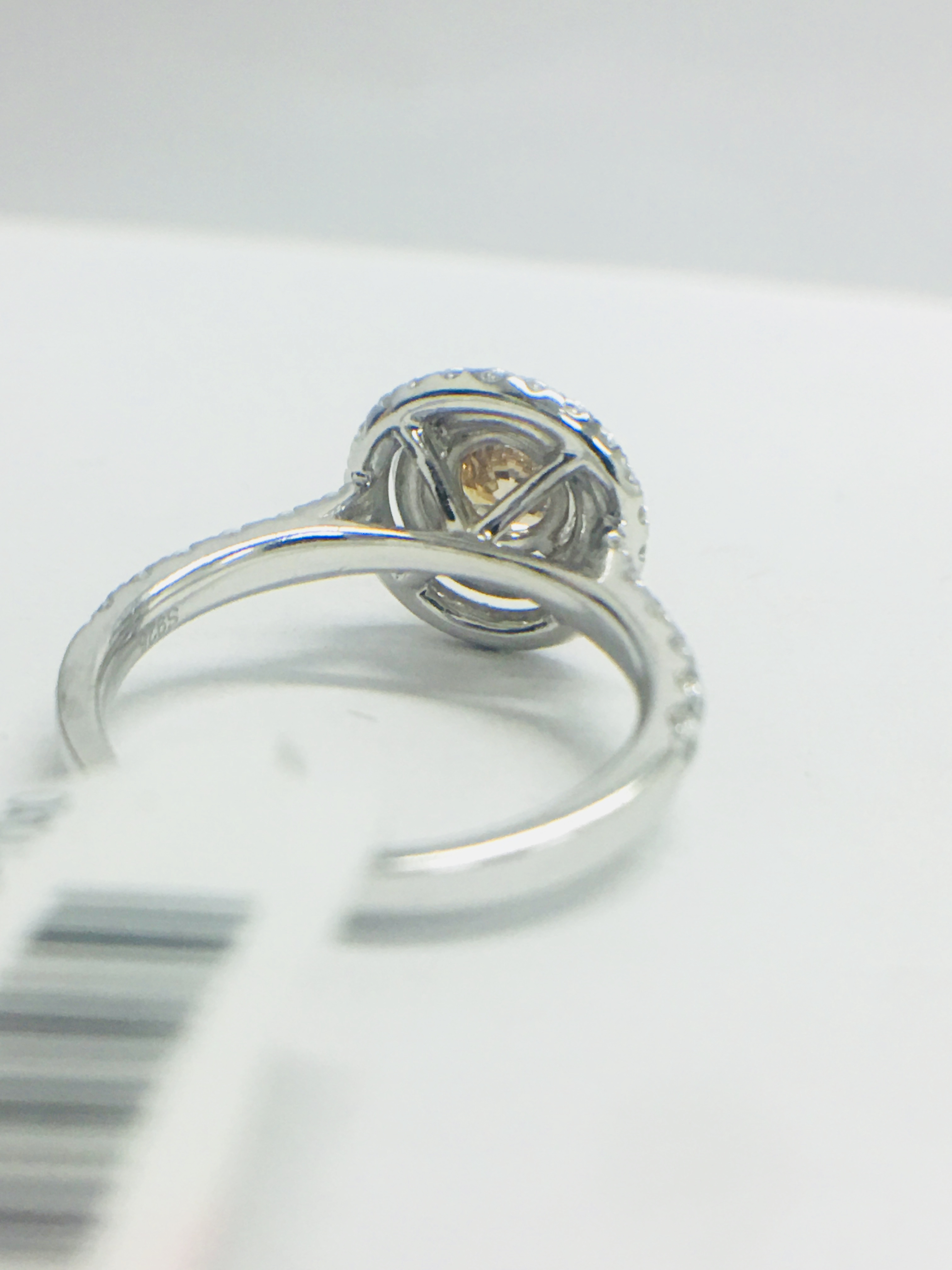 Platinum Double Halo Style 1.40Ct Modern Style Ring, - Image 5 of 7