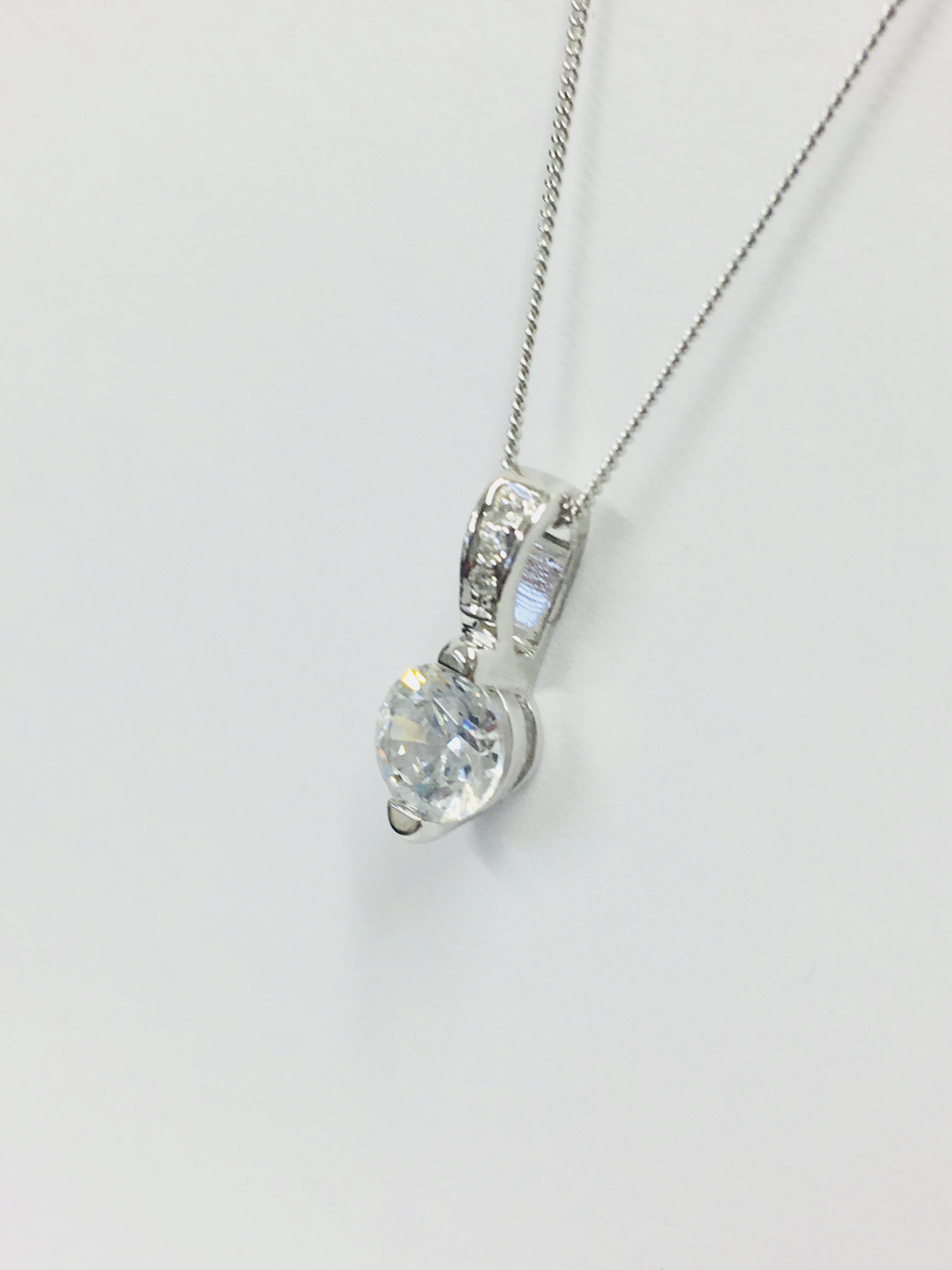 Platinum Diamond Pendant, - Image 2 of 2