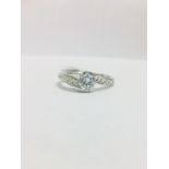 Platinum Diamon Dsolitaire Ring,