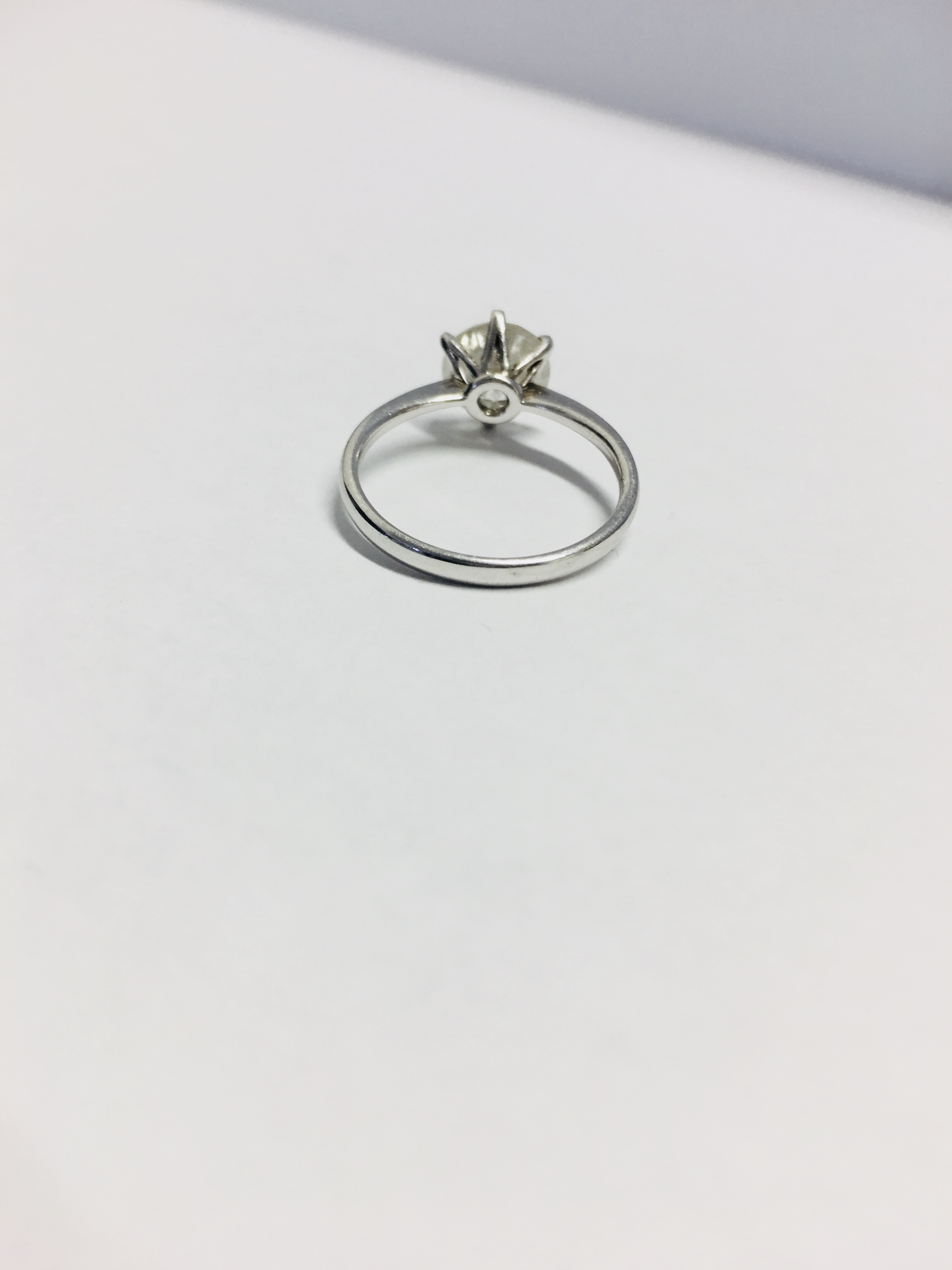 Platinum Diamond Solitaire Ring, - Image 2 of 5