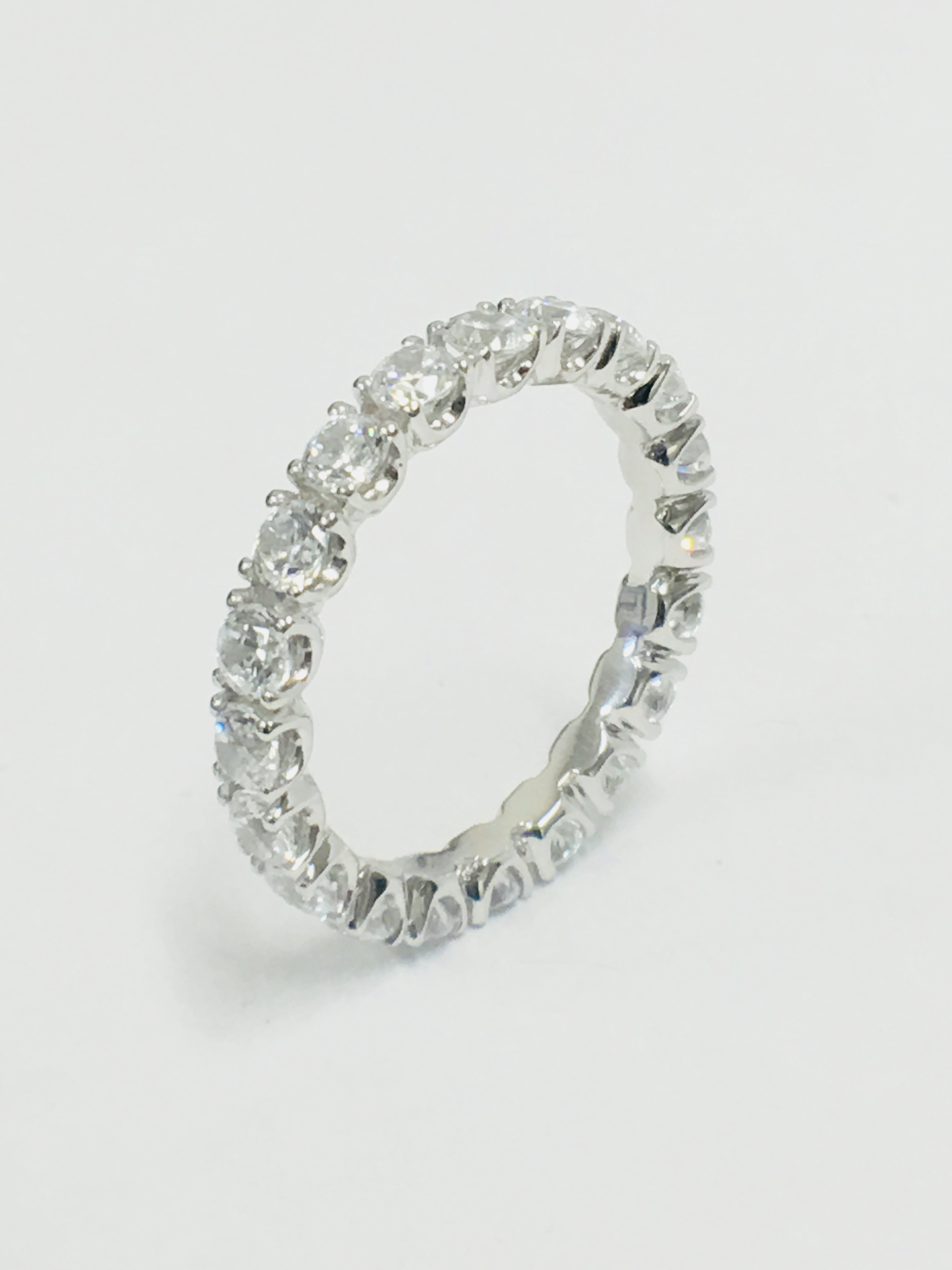 Platinum Diamond Full Eeternity Ring, - Image 7 of 8