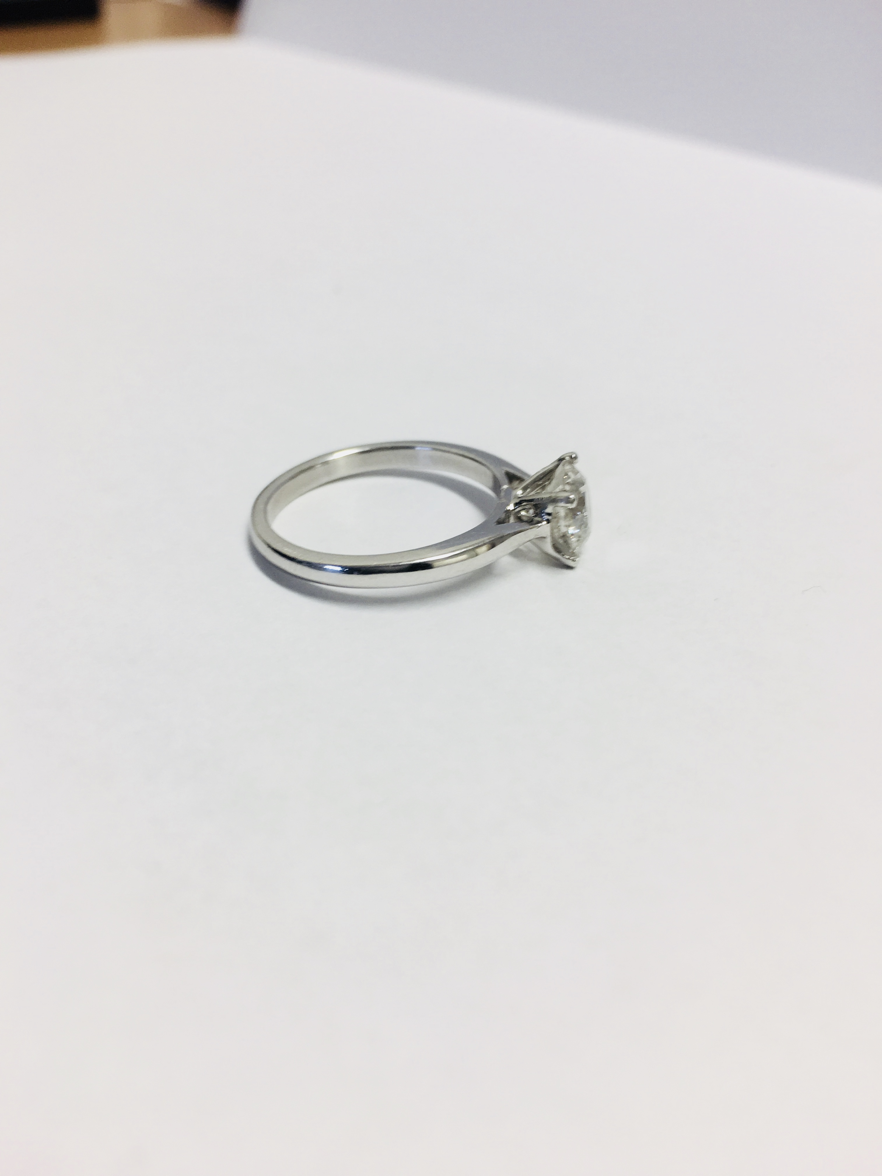 1Ct Brilliant Cut Diamond Solitaire Ring, - Image 3 of 3