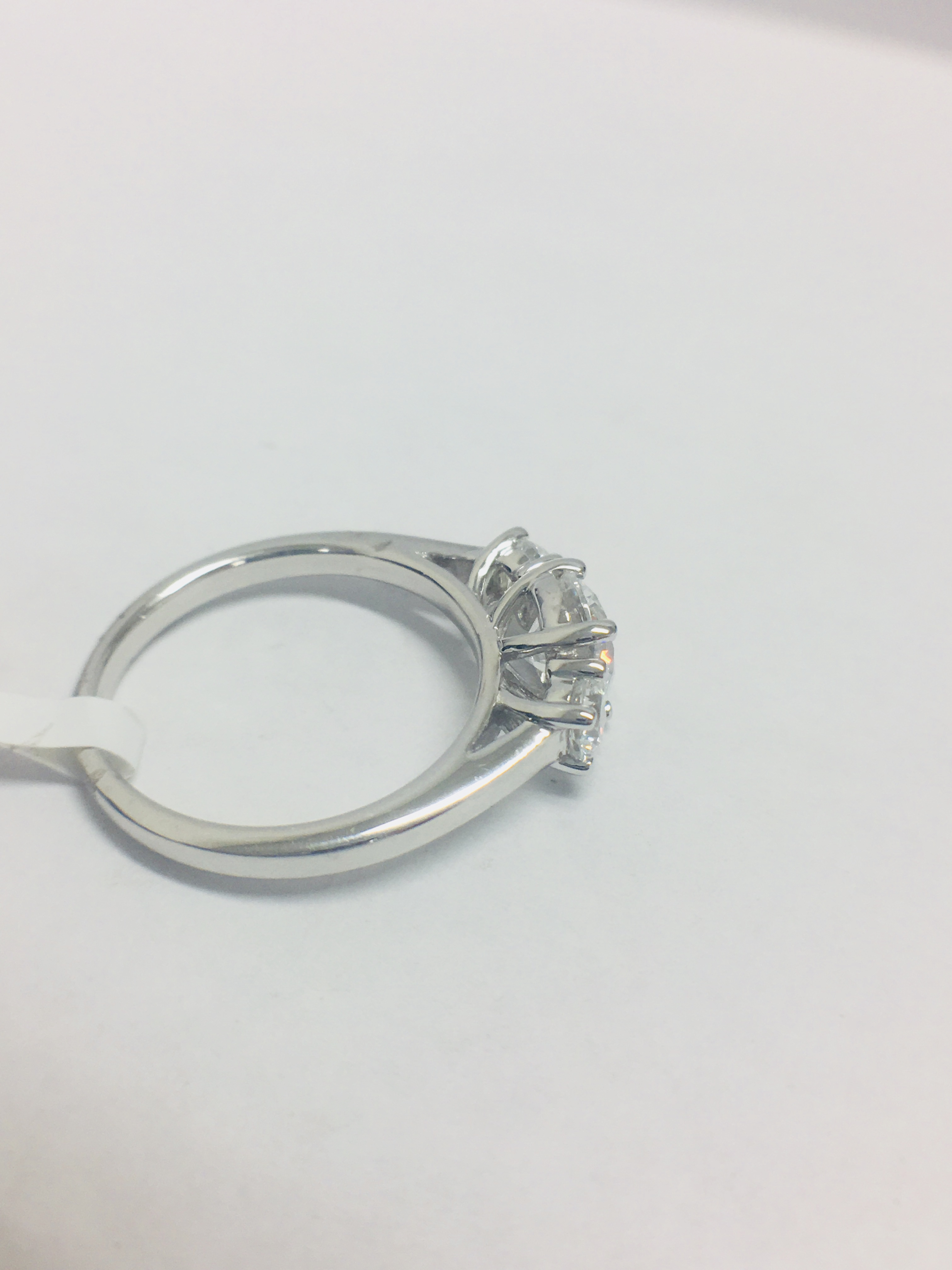 Platinum Diamond Three Stone Ring, - Image 5 of 5