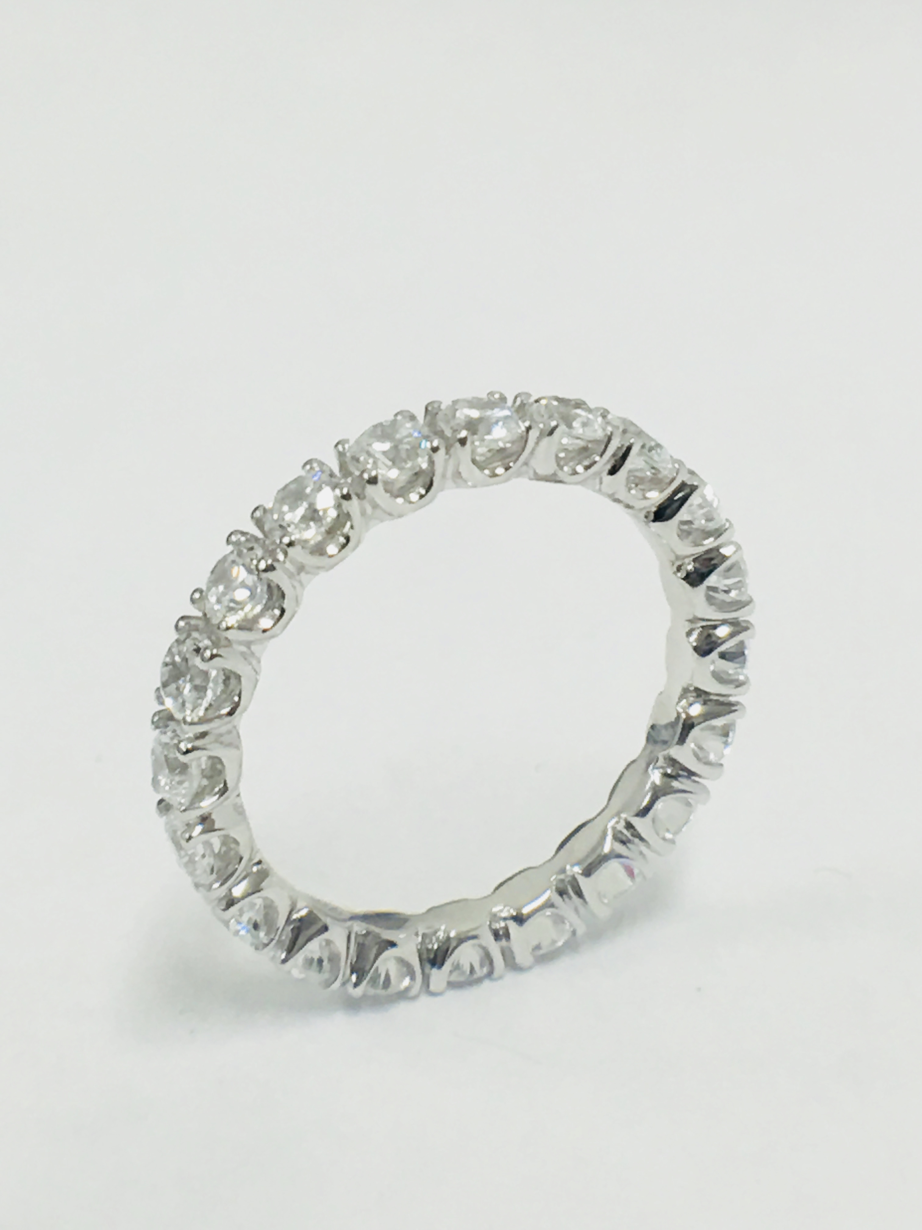 Platinum Diamond Full Eeternity Ring, - Image 8 of 8