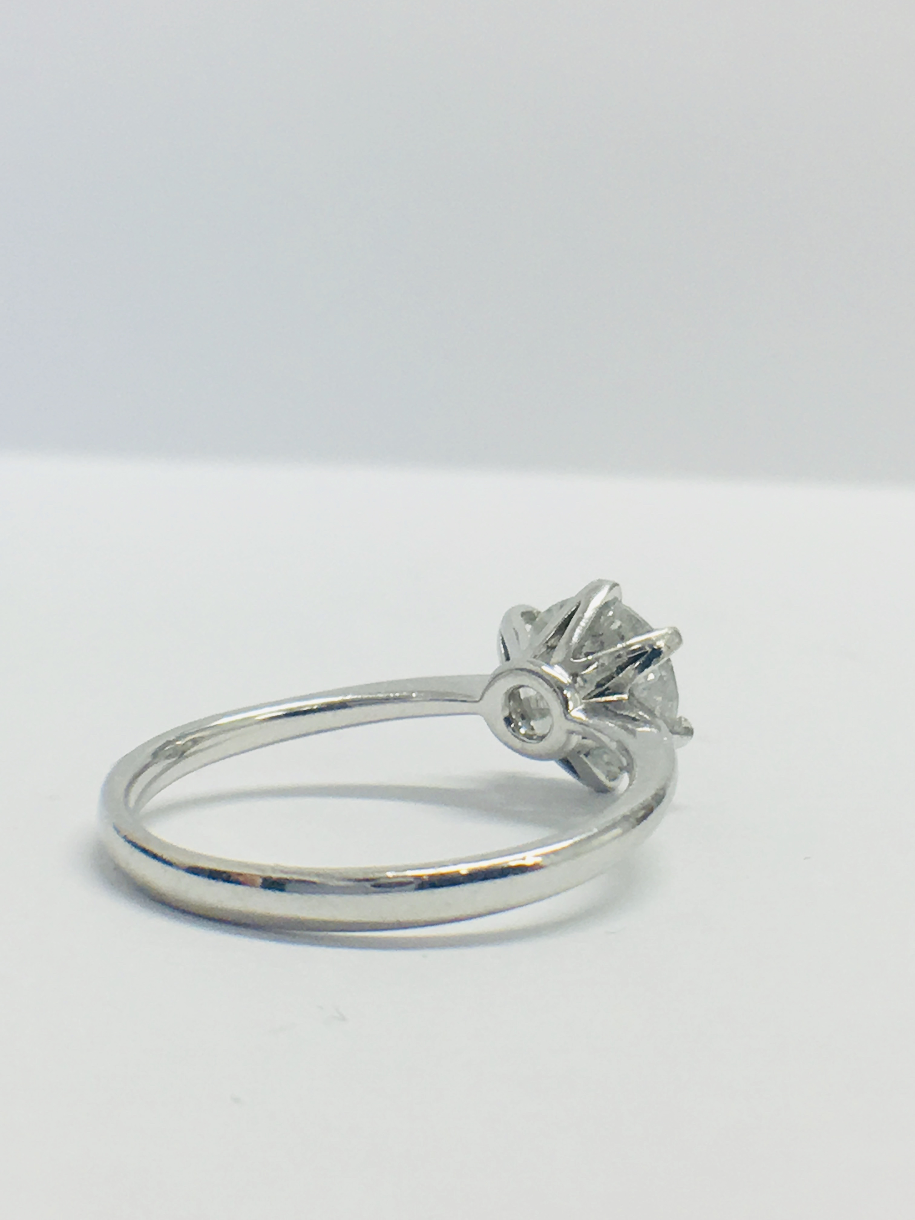 Platinum Diamond Solitaire Ring, - Image 4 of 6