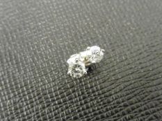 0.33Ct Diamond Solitaire Stud Earrings Set In Platinum.