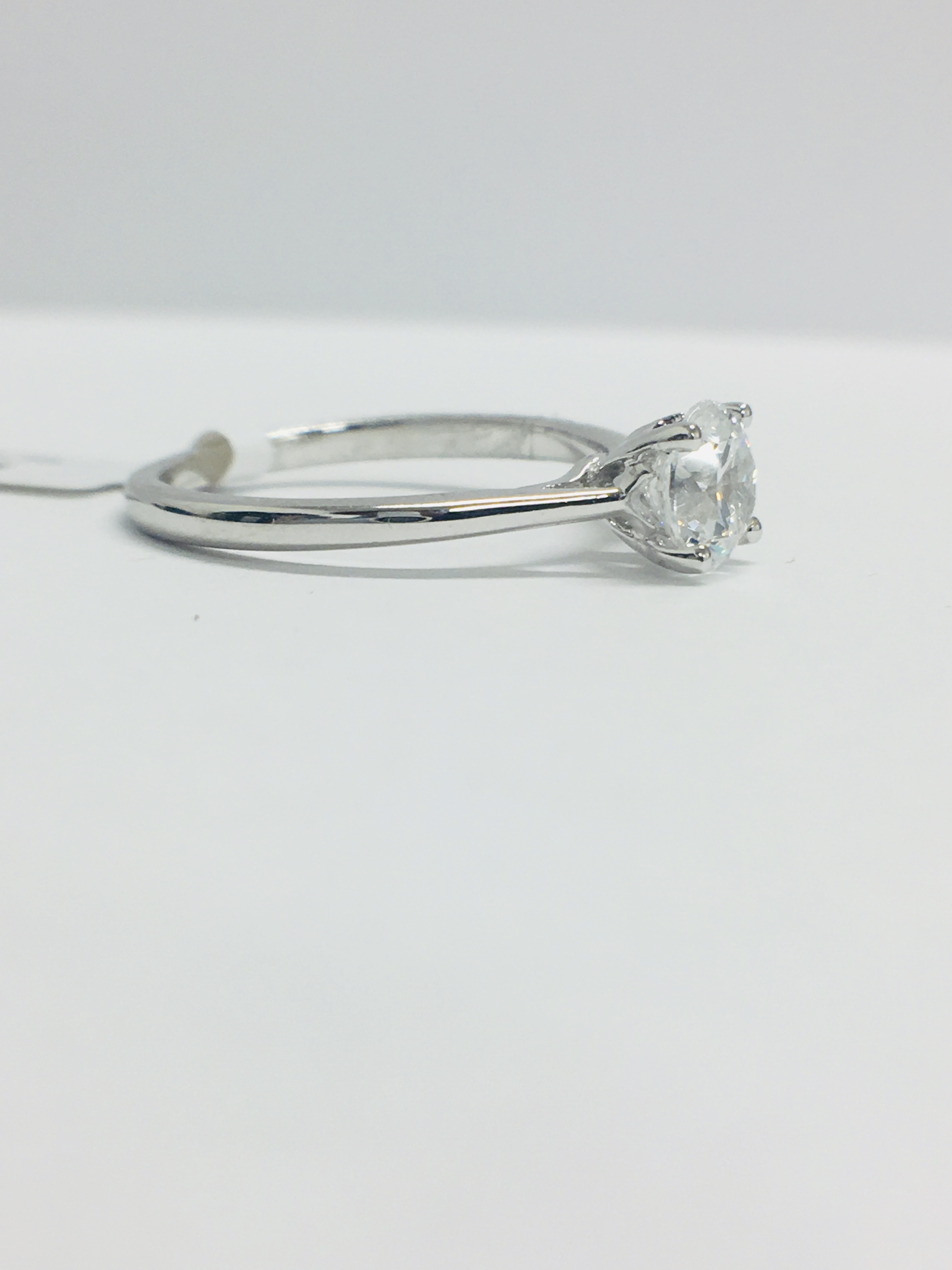 Platinum Solitaire 8 Claw Diamond Ring, - Image 5 of 6