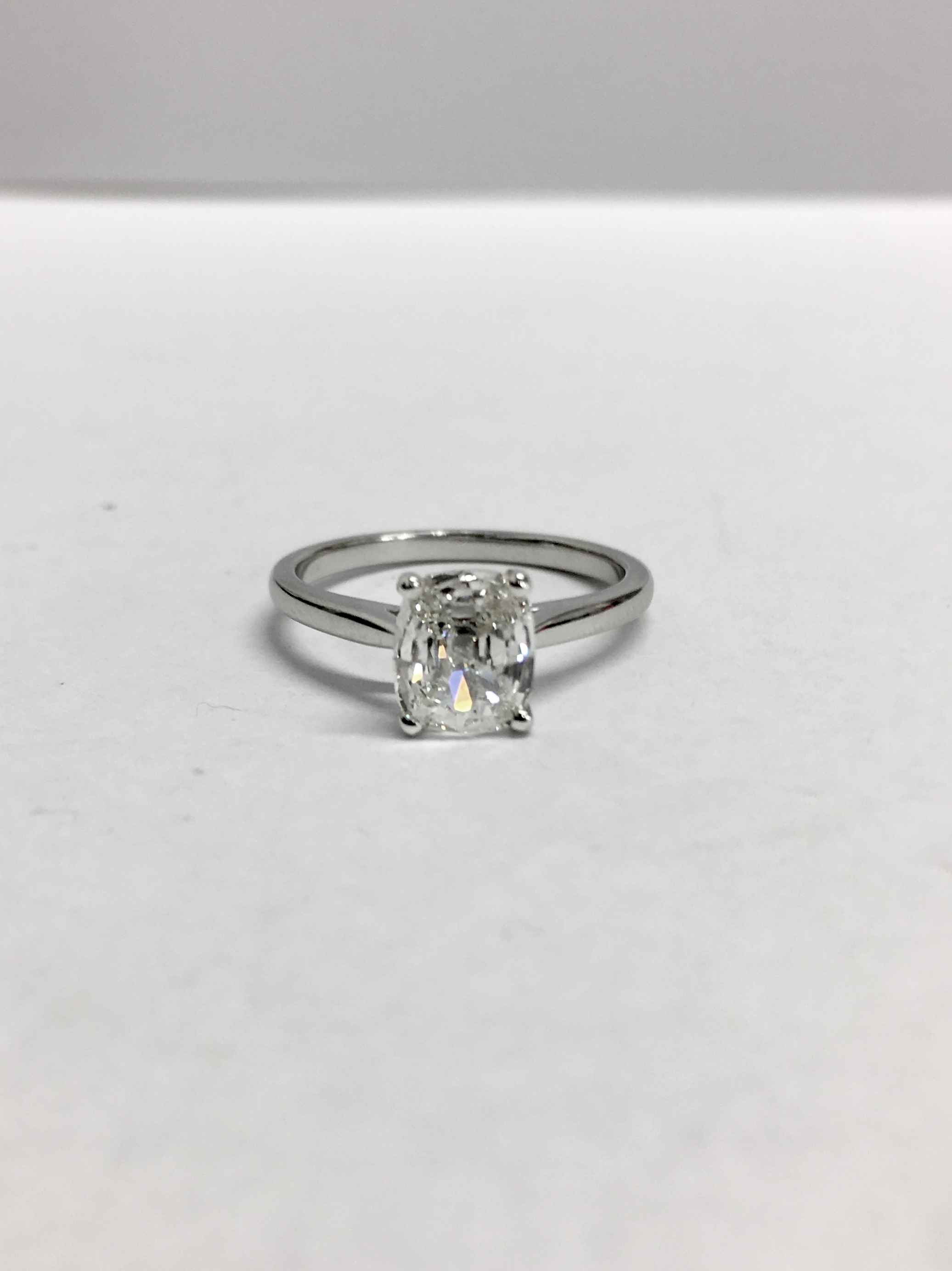 1ct Raidiant Cut diamond set in Platinum 950, - Image 4 of 4