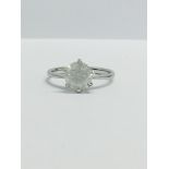 Platinum Diamond Solitaire Halo Ring,