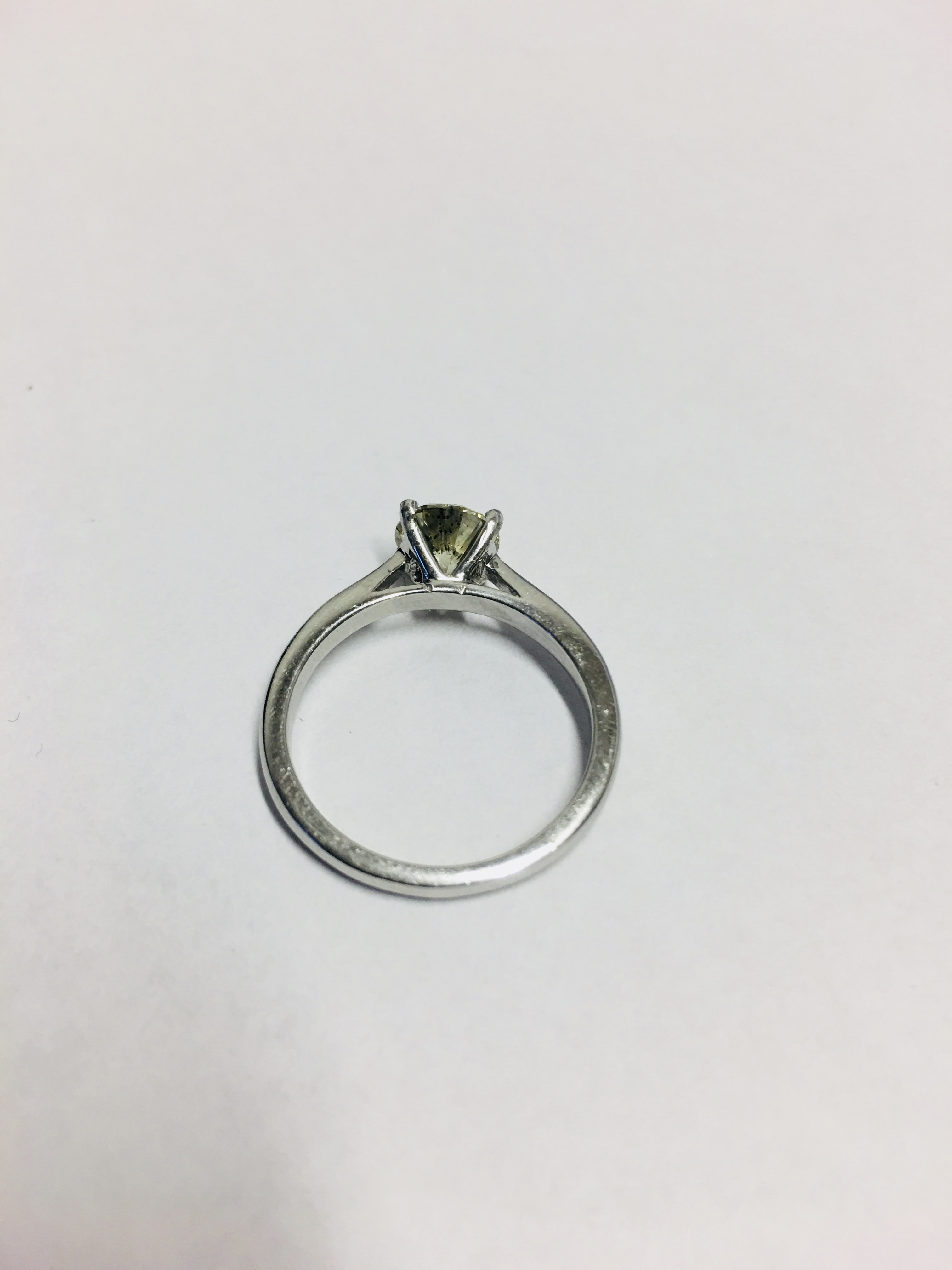 1Ct Brilliant Cut Diamond Solitaire Ring, - Image 4 of 6