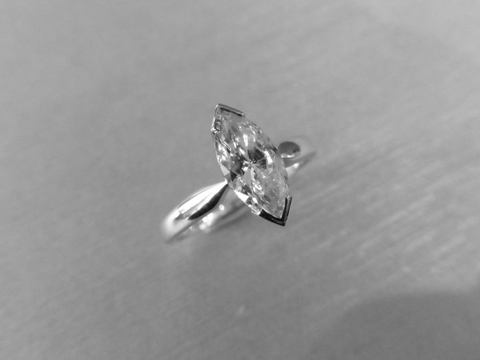 0.60Ct Diamond Solitaire Ring Set In Platinum.