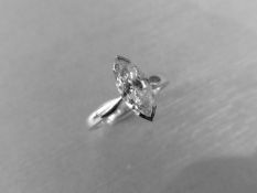 0.60Ct Diamond Solitaire Ring Set In Platinum.