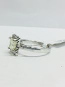 Platinum Diamond Square Dress Ring 1.20Ct Total Diamond Weight,