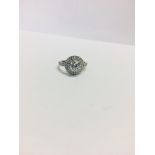 Platinum Diamond Fancy Solitaire Engagement Ring,