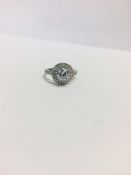 Platinum Diamond Fancy Solitaire Engagement Ring,