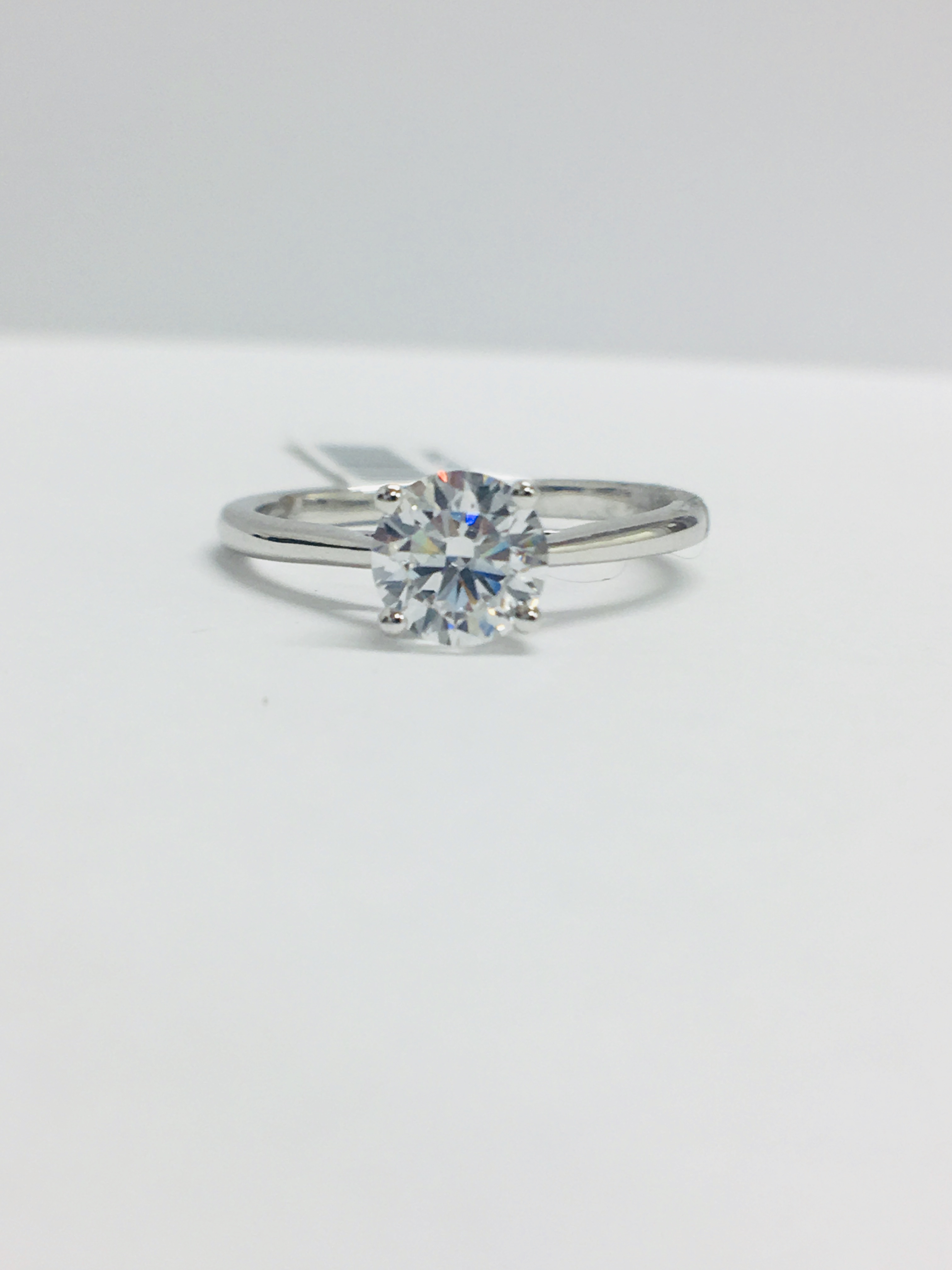 Platinum Solitaire 8 Claw Diamond Ring, - Image 6 of 6