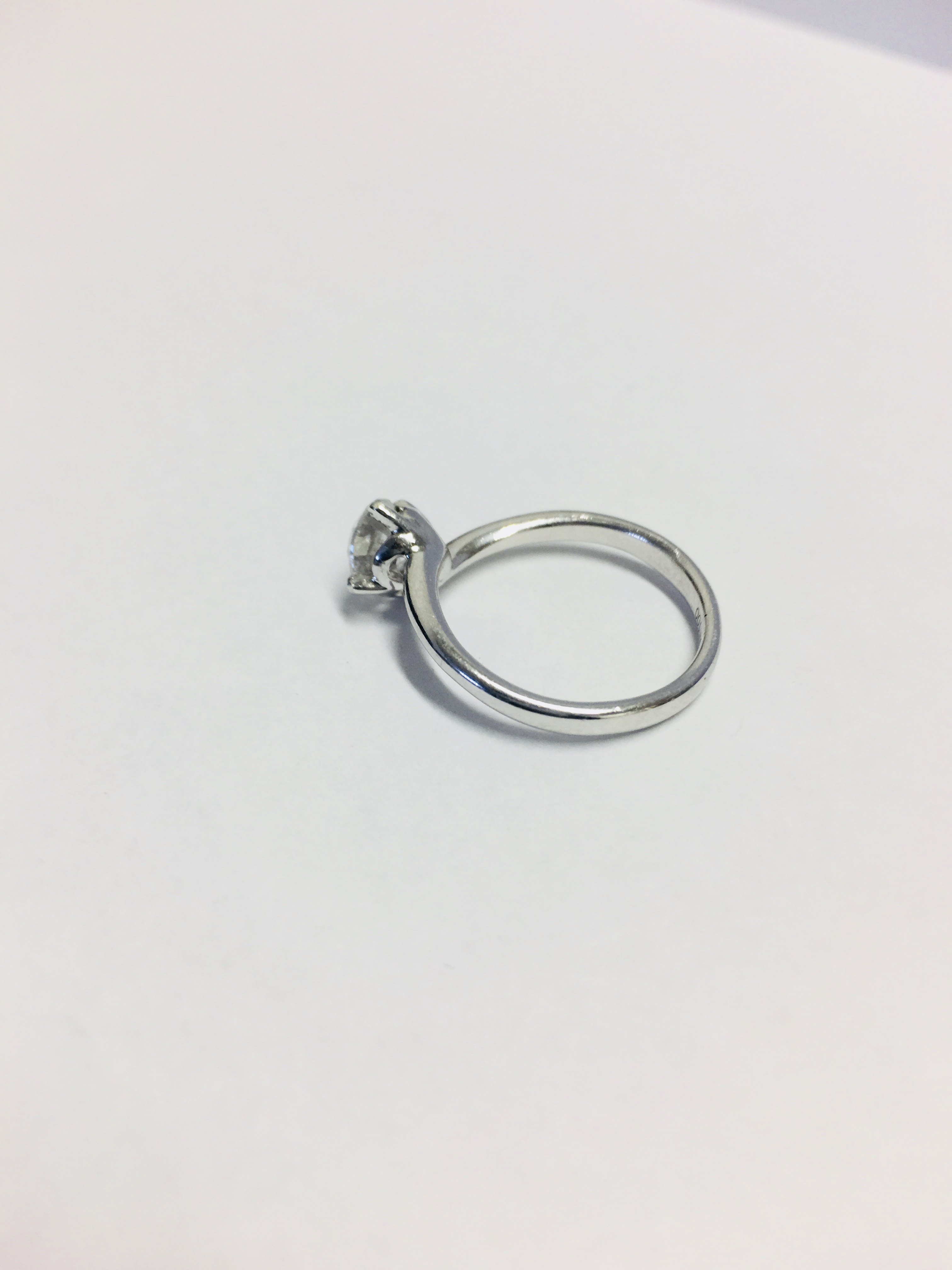 1Ct Brilliant Cut Diamond Solitaire Ring, - Image 3 of 6