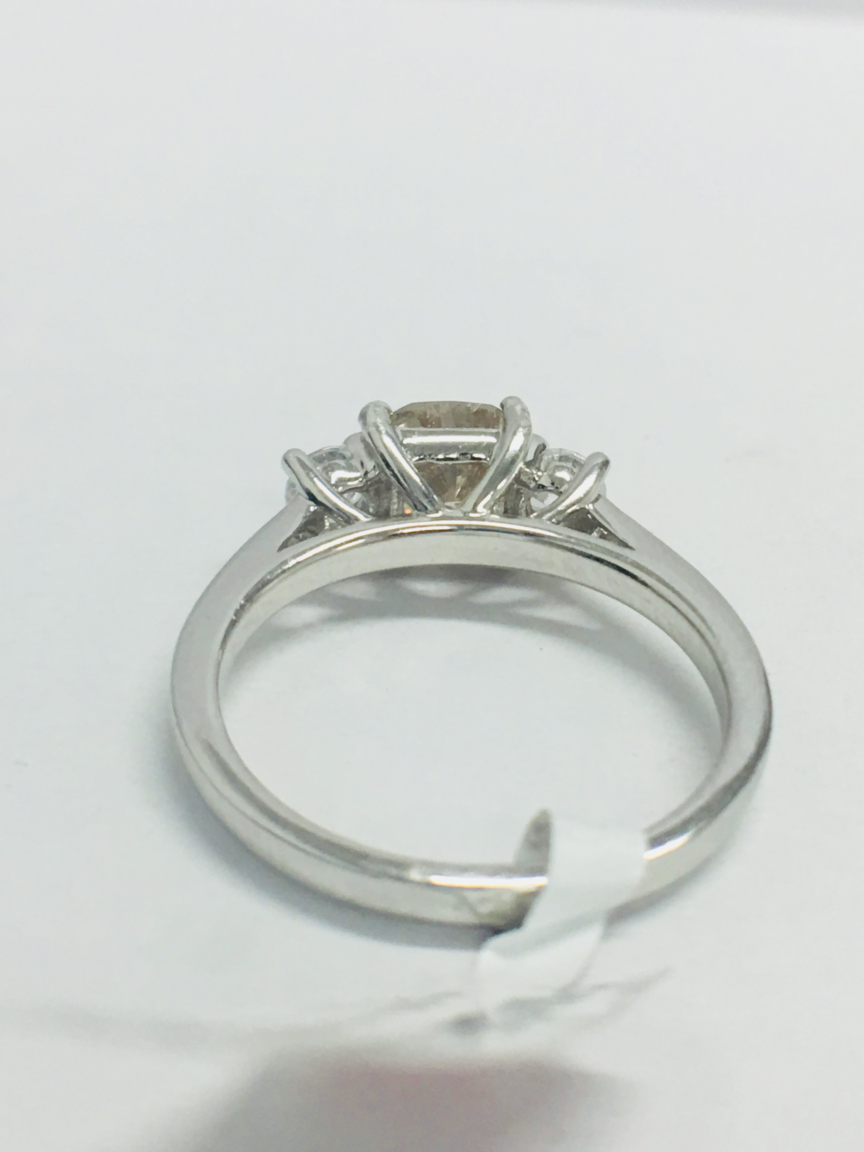 Platinum Diamond Trilogy Ring 1.50Ct Diamond Total, - Image 2 of 3