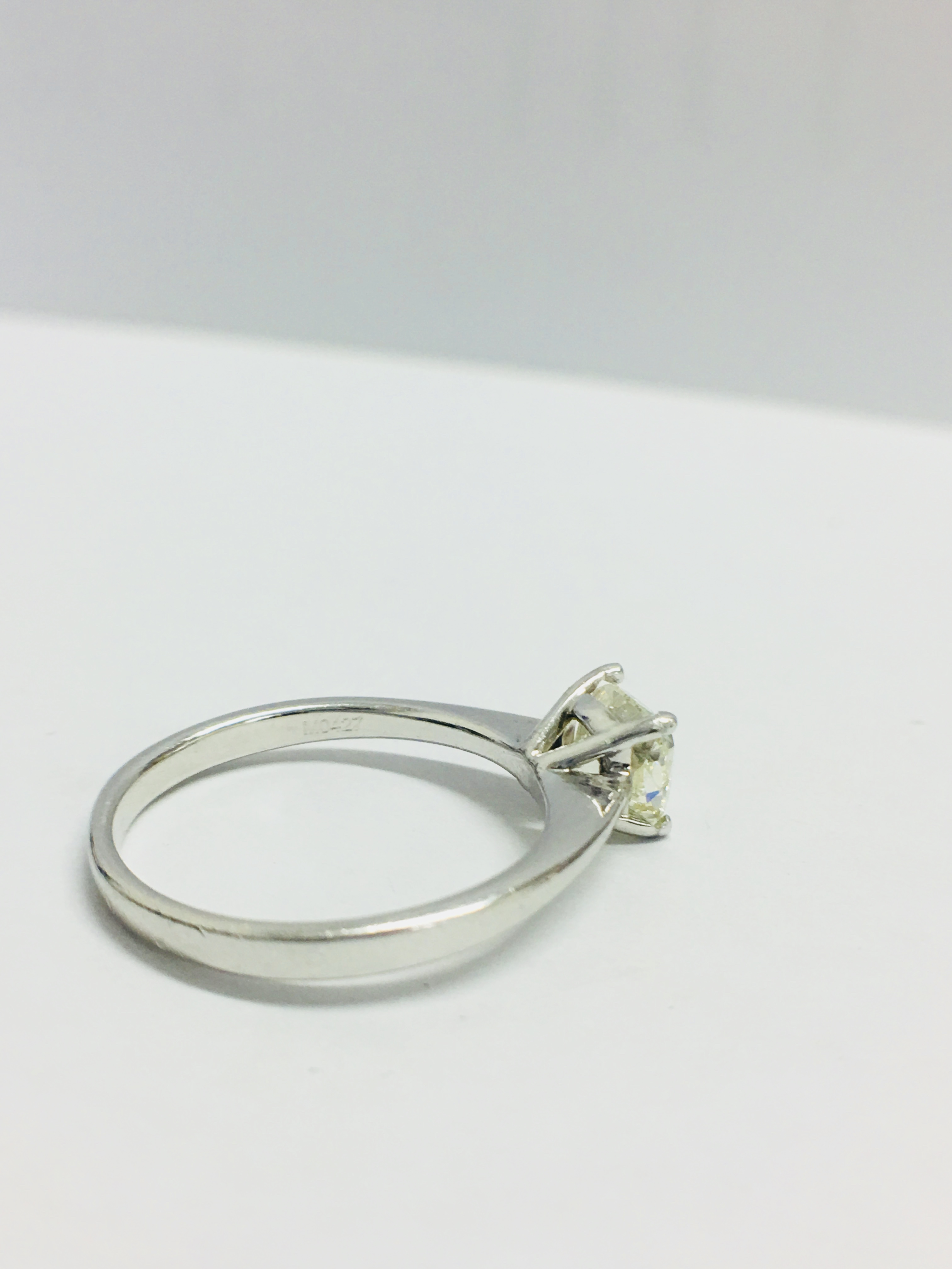 Platinum Diamond Solitaire Ring, - Image 5 of 6