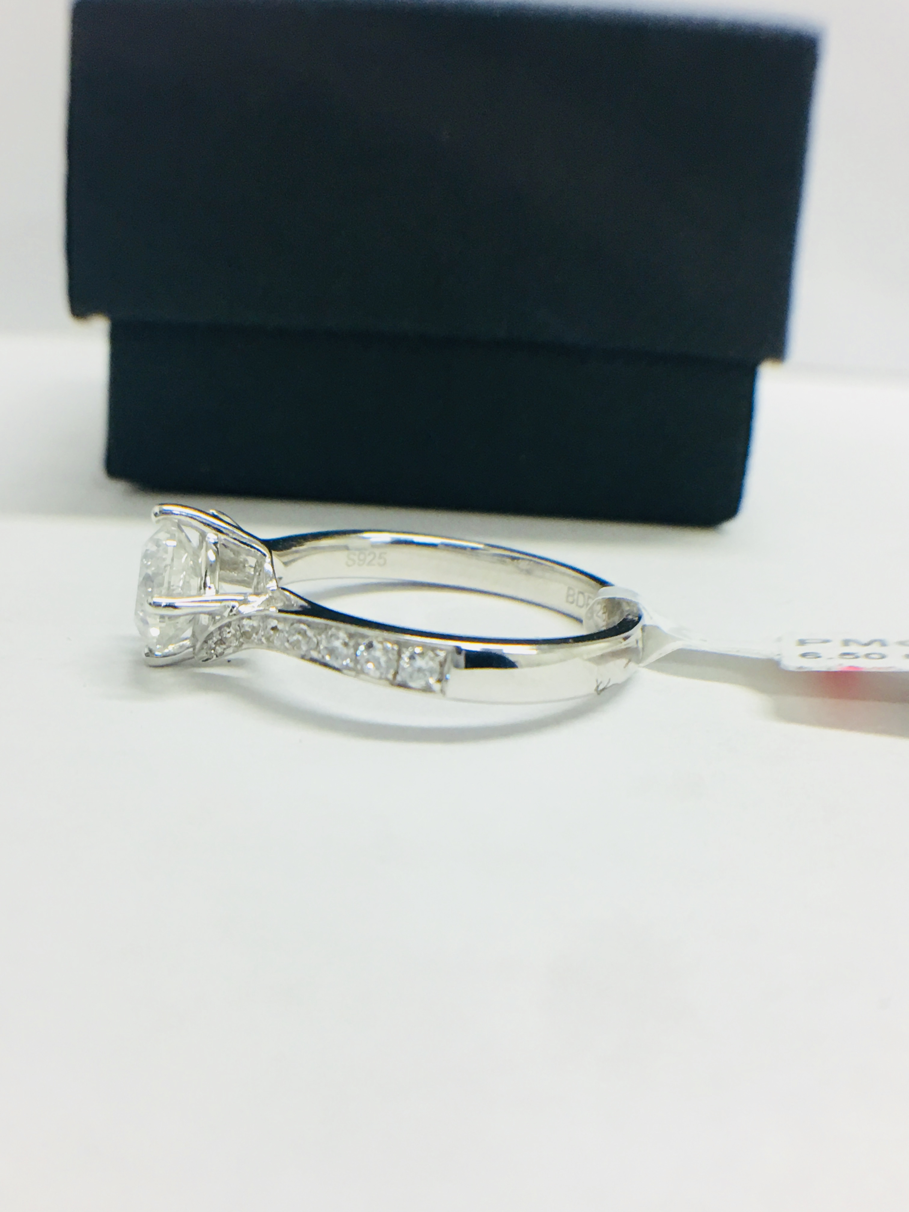 Platinum Diamond Solitaire Ring Art Deco Style (Vintage)1.21Ct Diamond Total,