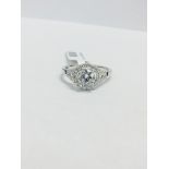 Platinum Diamond Solitaire Ring,