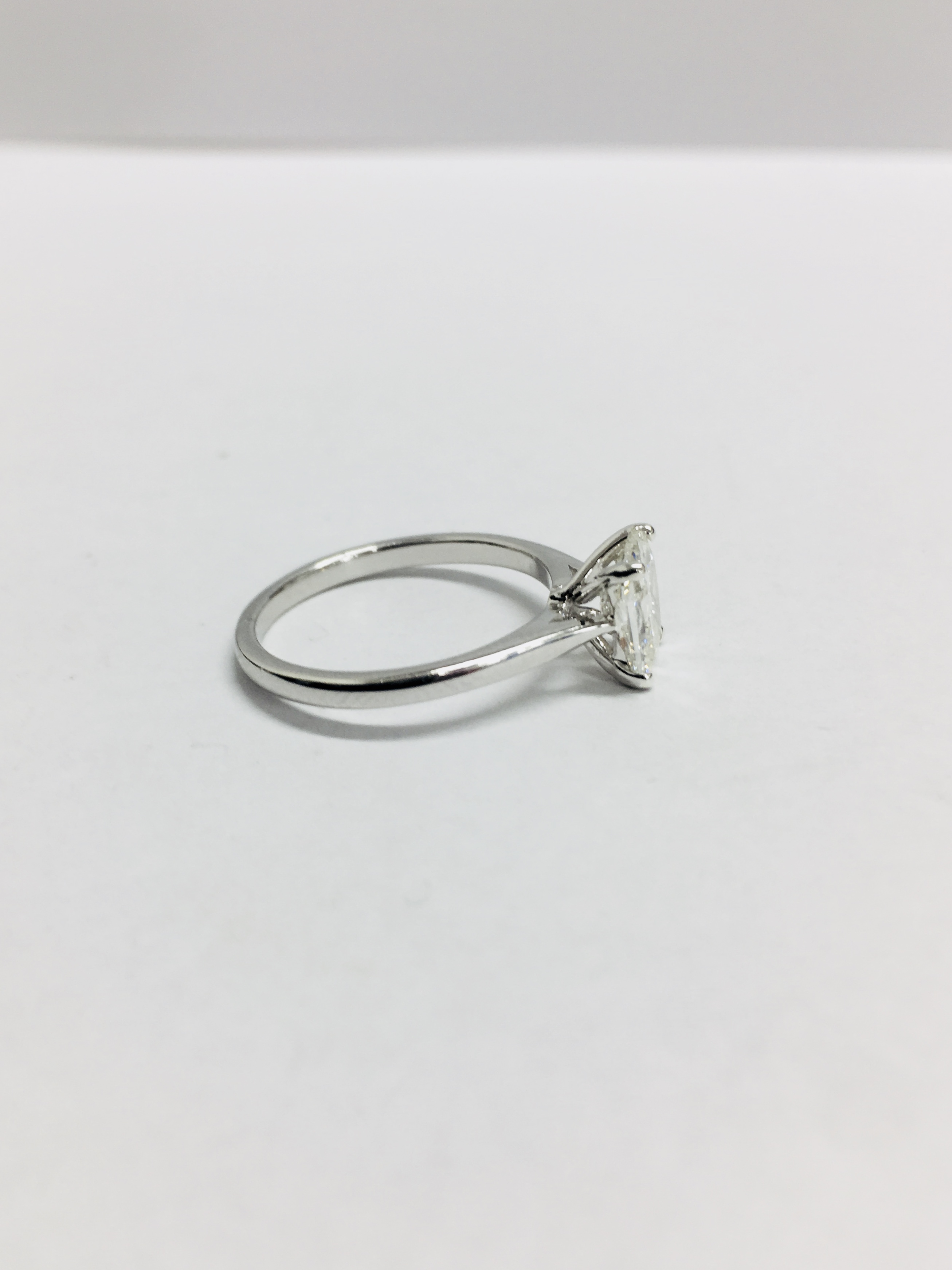 1ct Raidiant Cut diamond set in Platinum 950, - Image 2 of 4