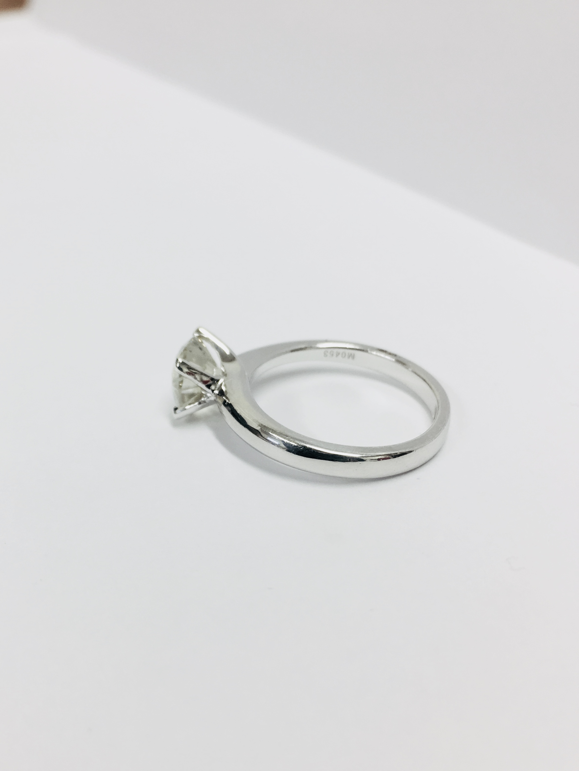 1.07Ct Diamond Solitaire Ring Set With A Brilliant Cut Diamond, - Image 5 of 5