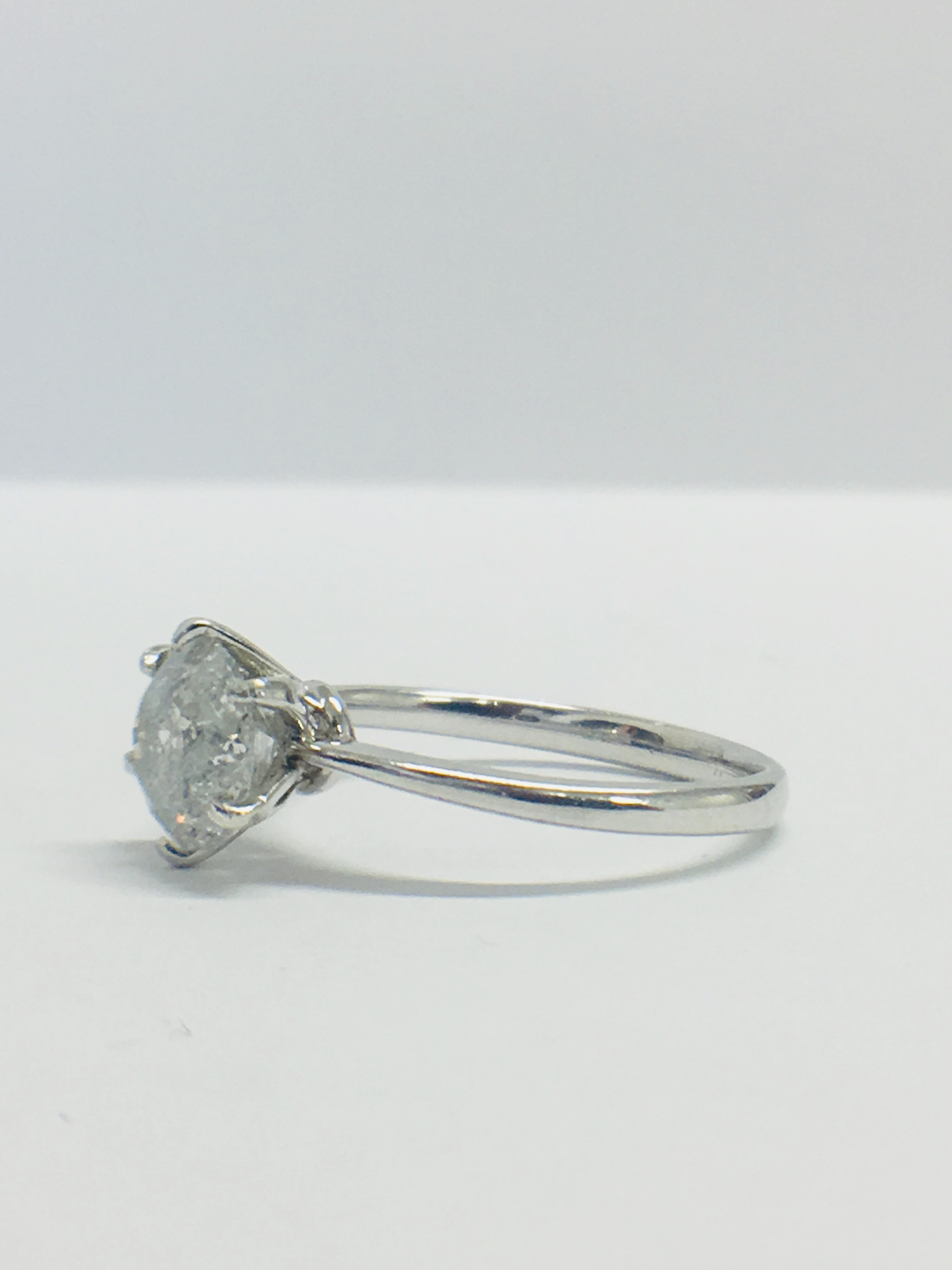 Platinum Diamond Solitaire Ring, - Image 2 of 6
