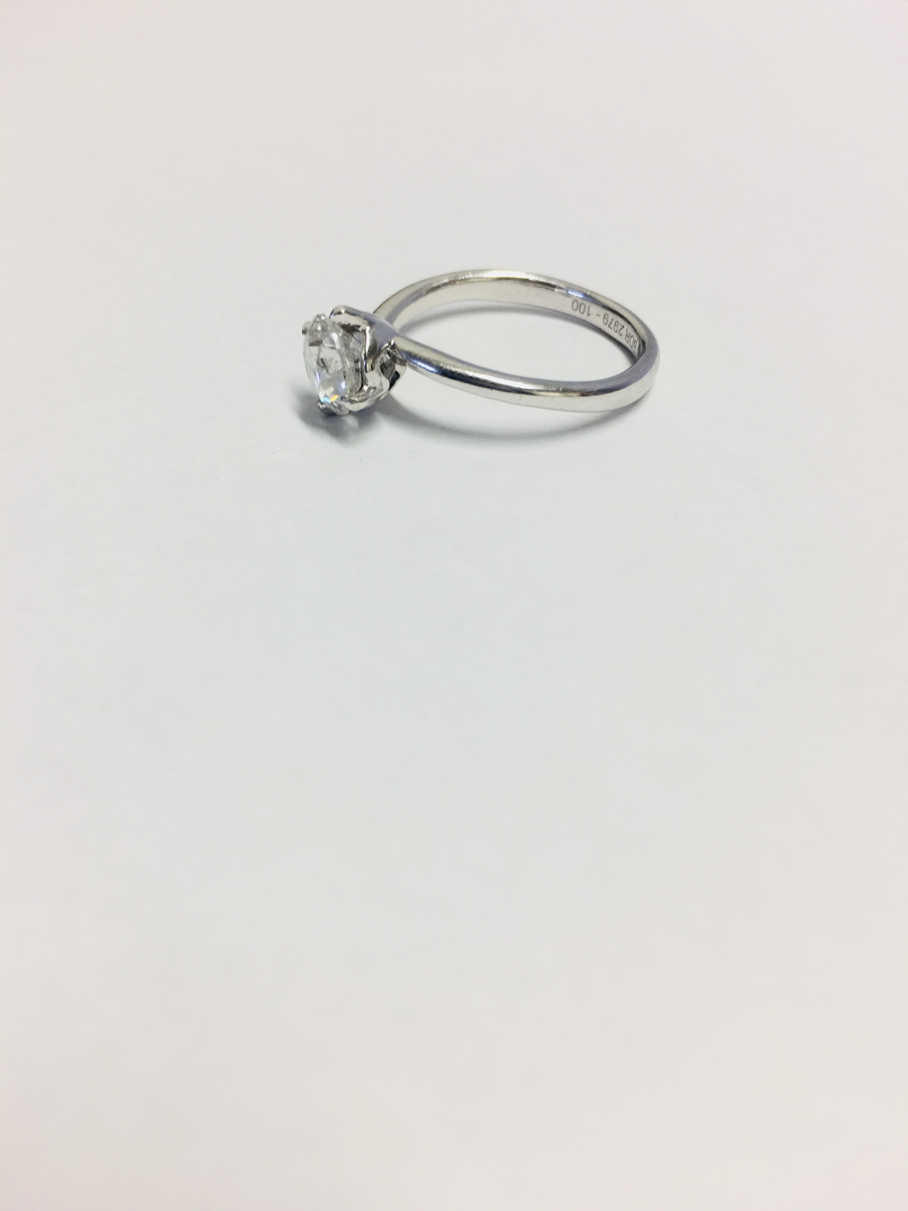 1Ct Brilliant Cut Diamond Solitaire Ring, - Image 2 of 6