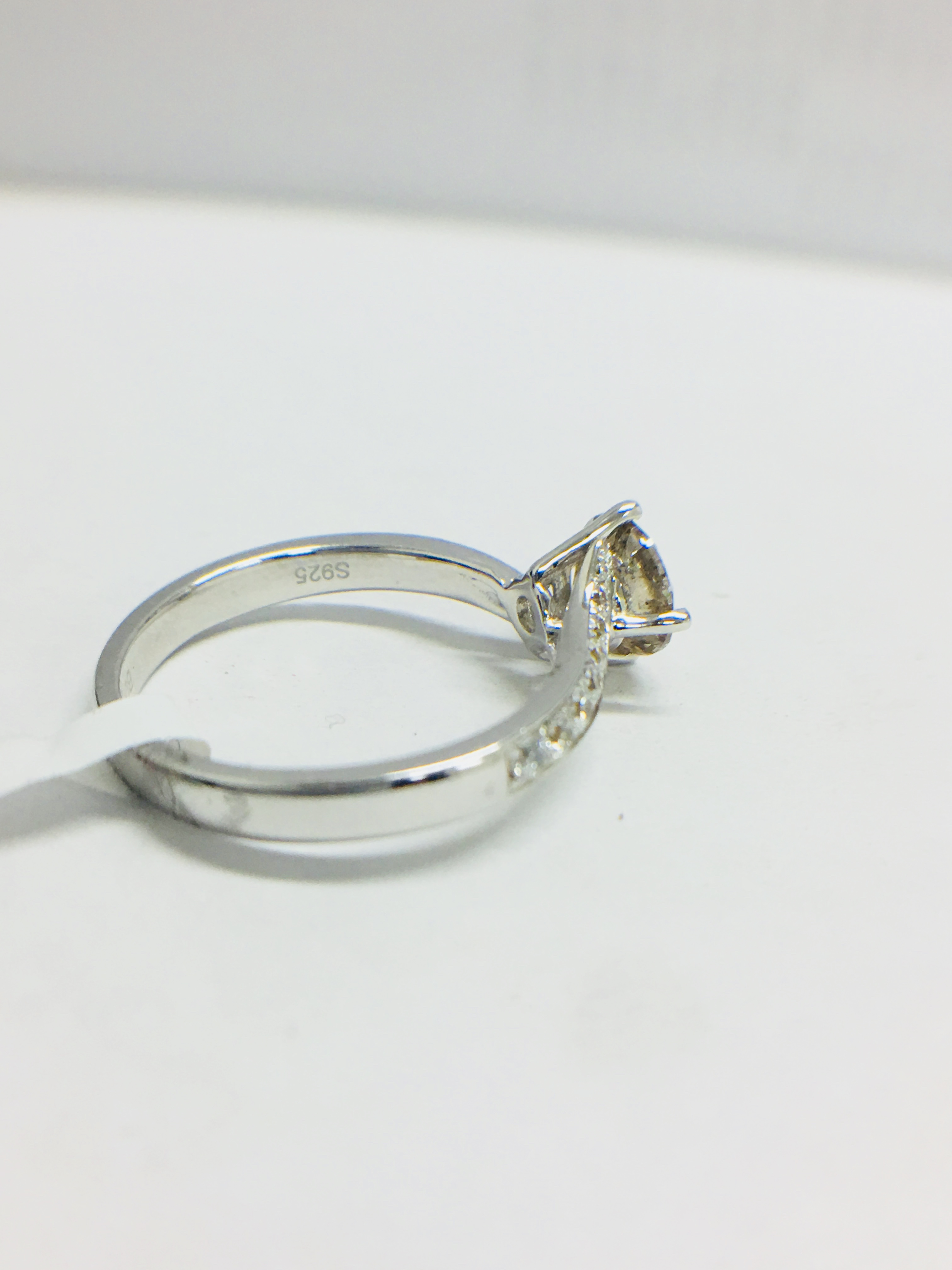 1Ct Natural Fancy Cognac Diamond Ring, - Image 6 of 7