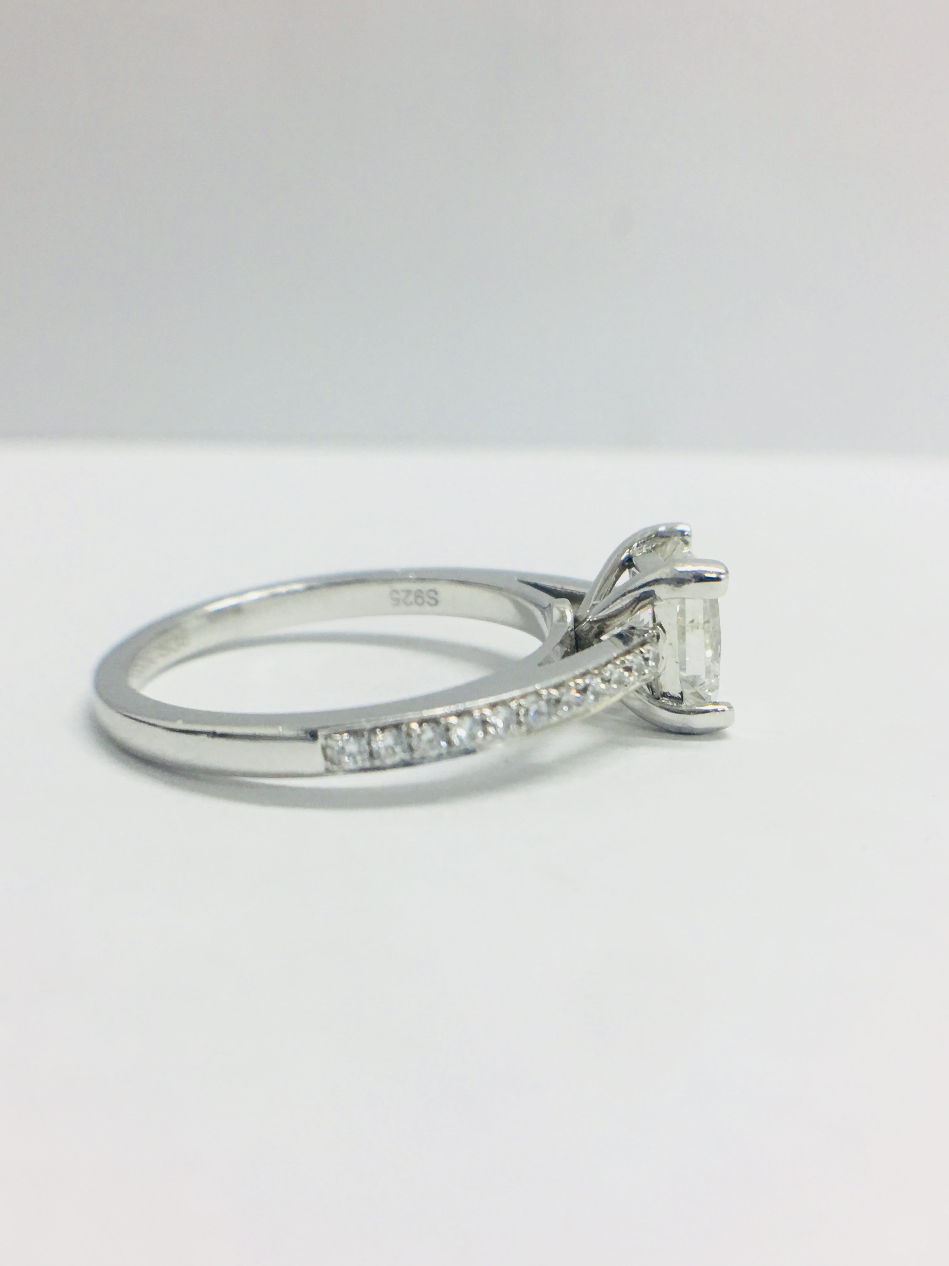 Platinum Diamond Solitaire Ring 1.10Ct Total Diamond Weight, - Image 10 of 12