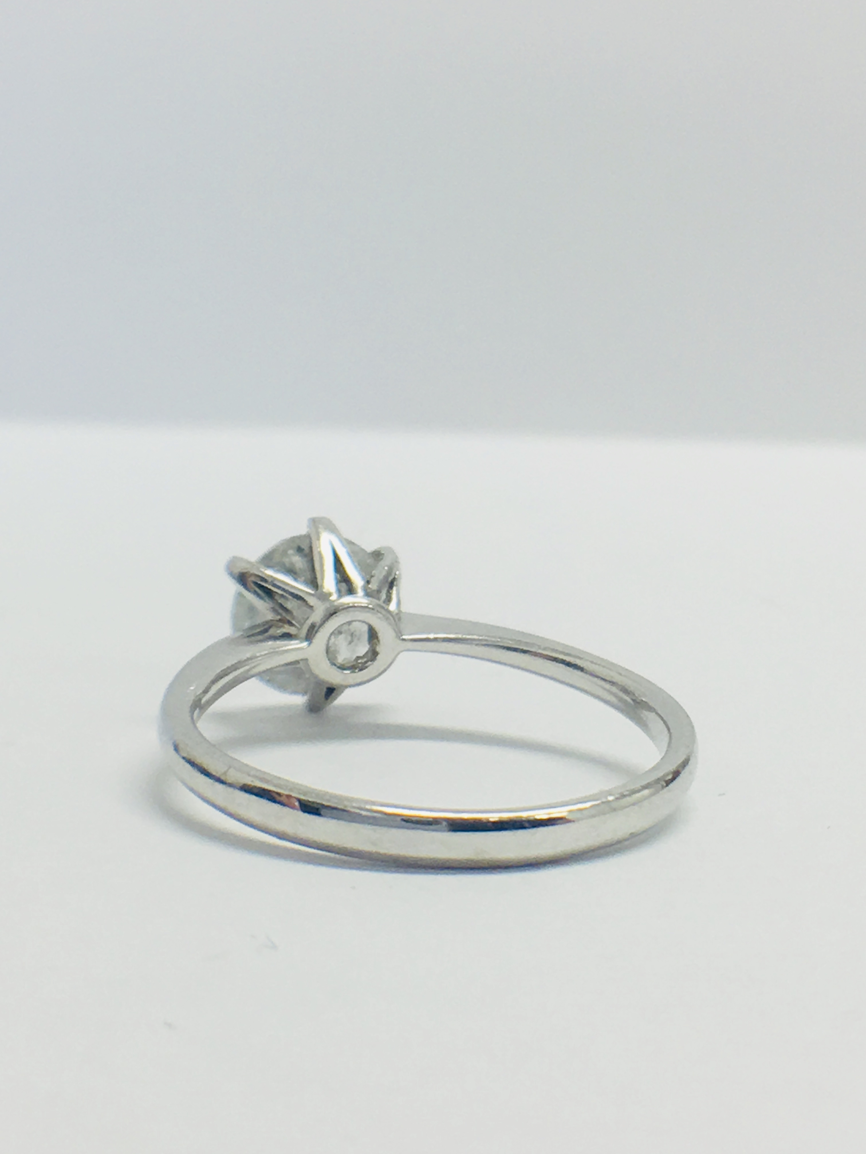 Platinum Diamond Solitaire Ring, - Image 3 of 6