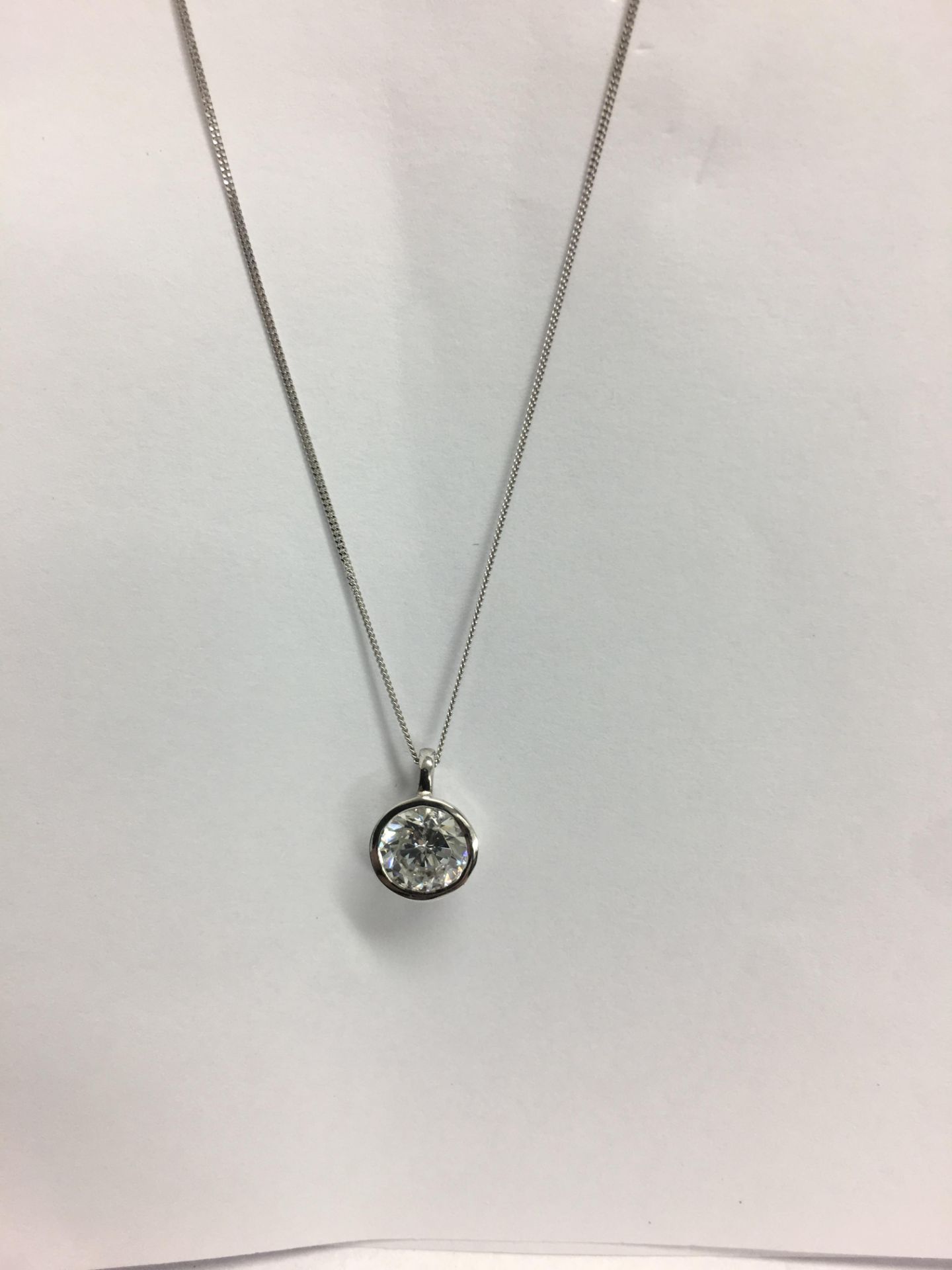 0.50Ct Diamond Solitaire Style Pendant With A Brilliant Cut Diamond, - Image 2 of 4