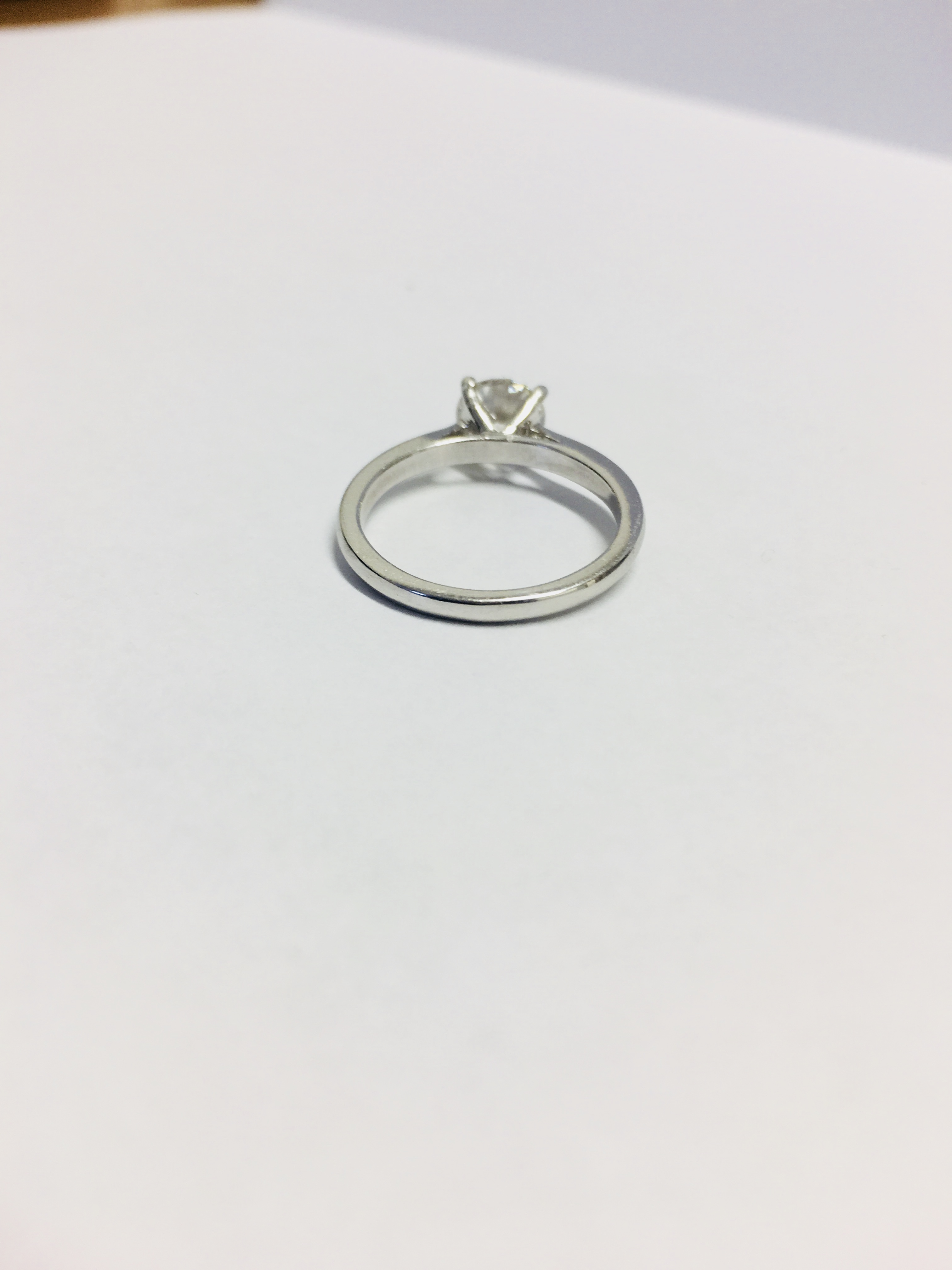 1Ct Brilliant Cut Diamond Solitaire Ring, - Image 2 of 3