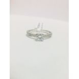 Platinum Diamond Solitaire Ring,