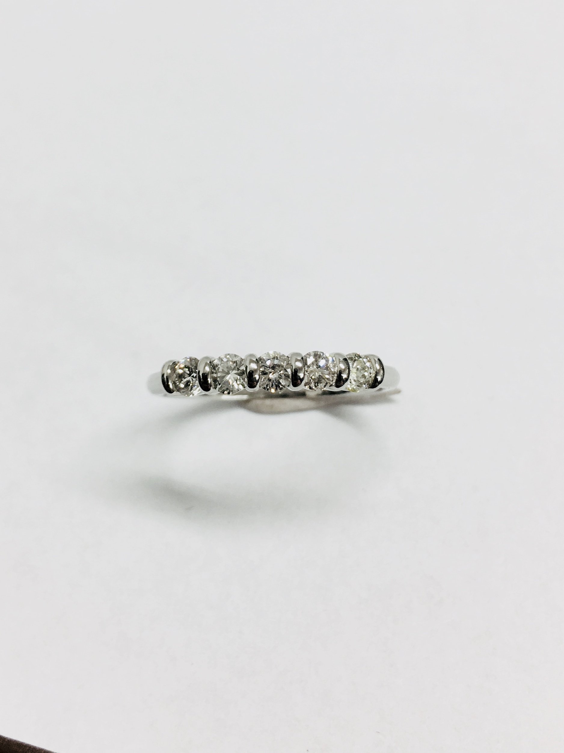 0.50Ct Diamond Five Stone Ring. - Image 3 of 5